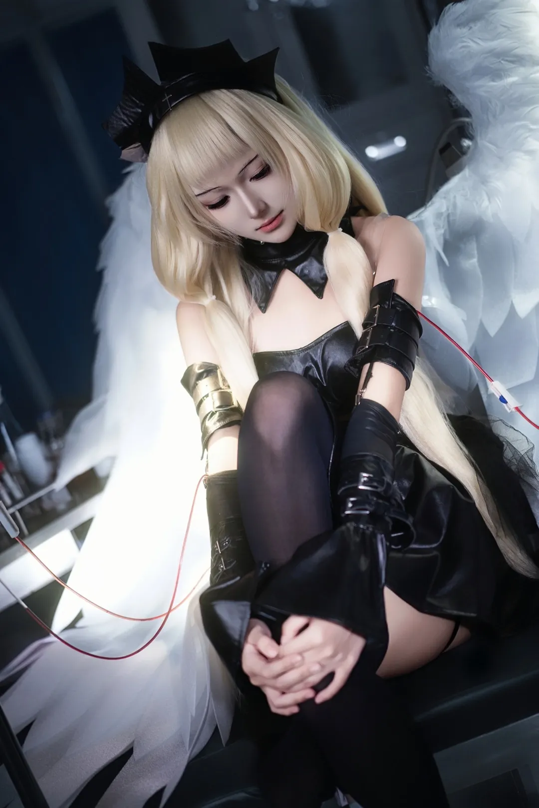 二次元cosplay, 小叽cos, 人形电脑天使心, cosplay摄影, 暗黑天使 - 第8张