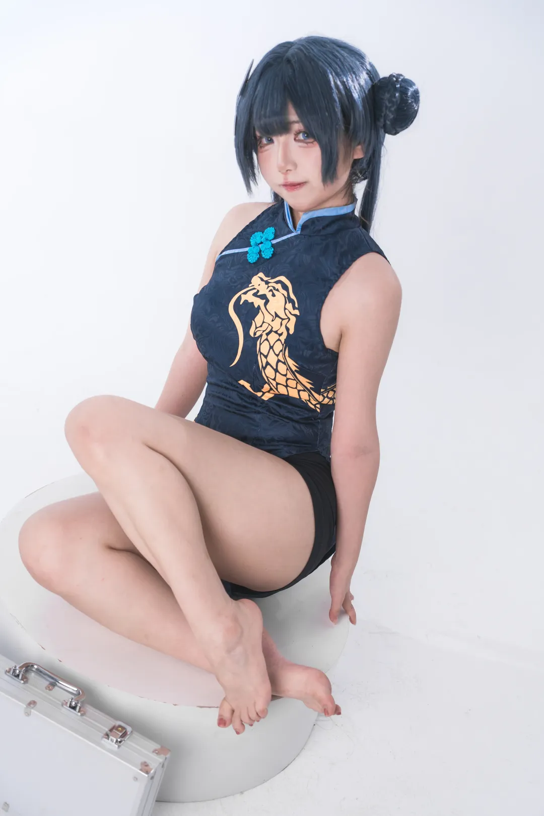 妃咲cos, 碧蓝档案, 二次元cosplay, 旗袍造型, 摄影棚拍 - 第1张