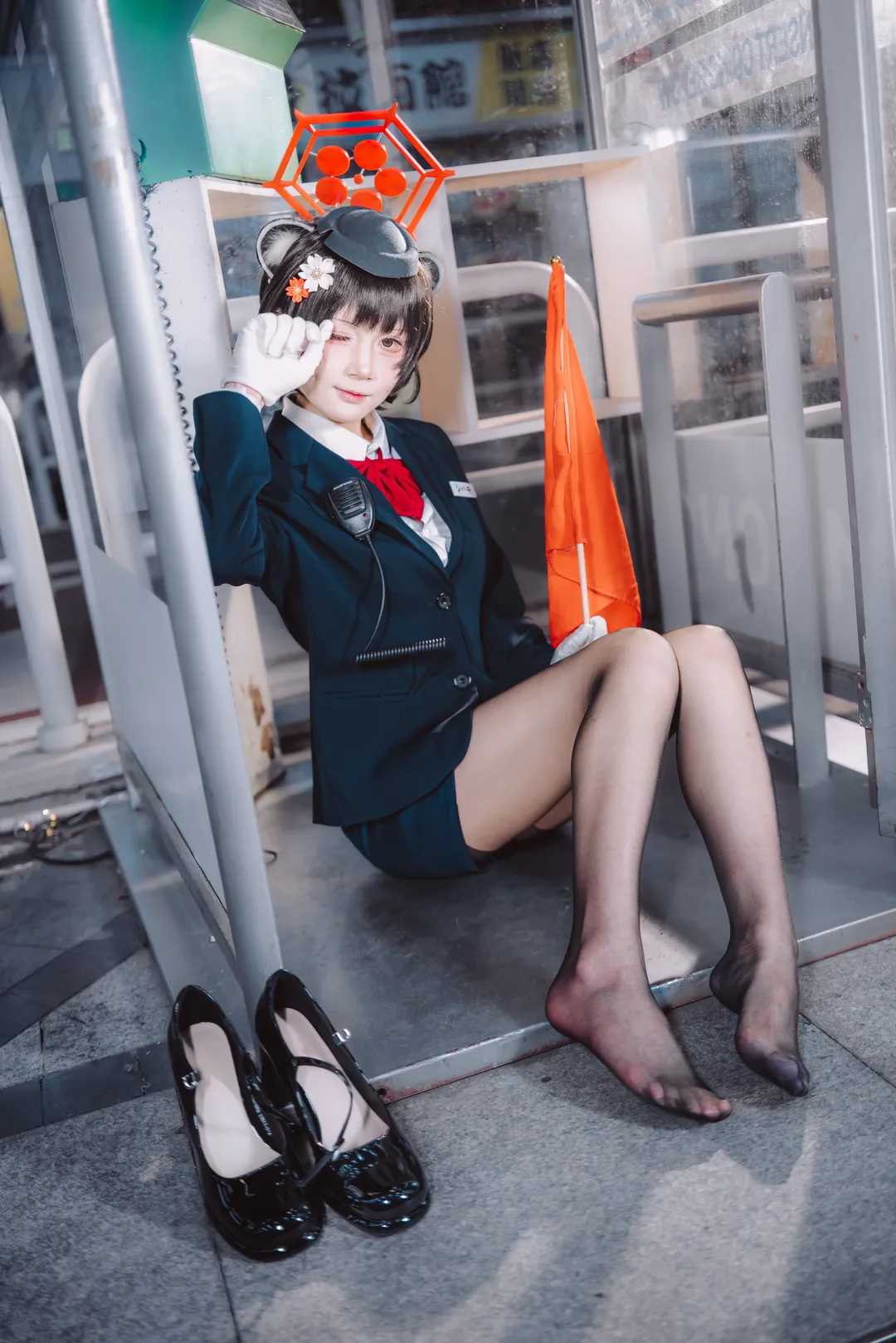碧蓝档案, cosplay正片, 二次元写真, 黑丝穿搭, 春日椿cos - 第10张