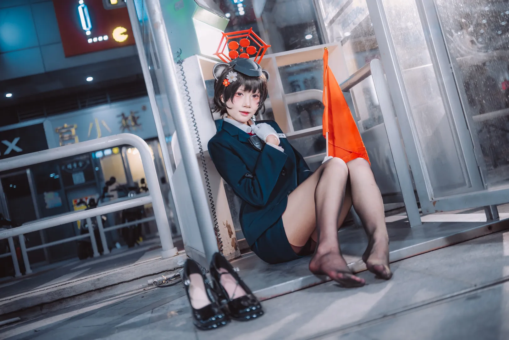碧蓝档案, cosplay正片, 二次元写真, 黑丝穿搭, 春日椿cos - 第11张