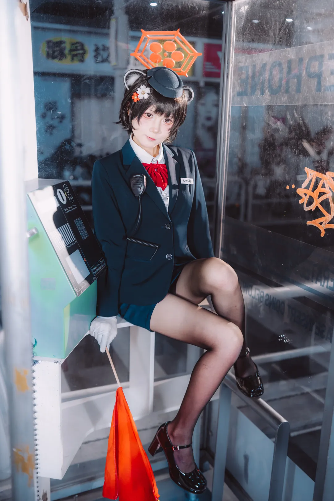 碧蓝档案, cosplay正片, 二次元写真, 黑丝穿搭, 春日椿cos - 第12张