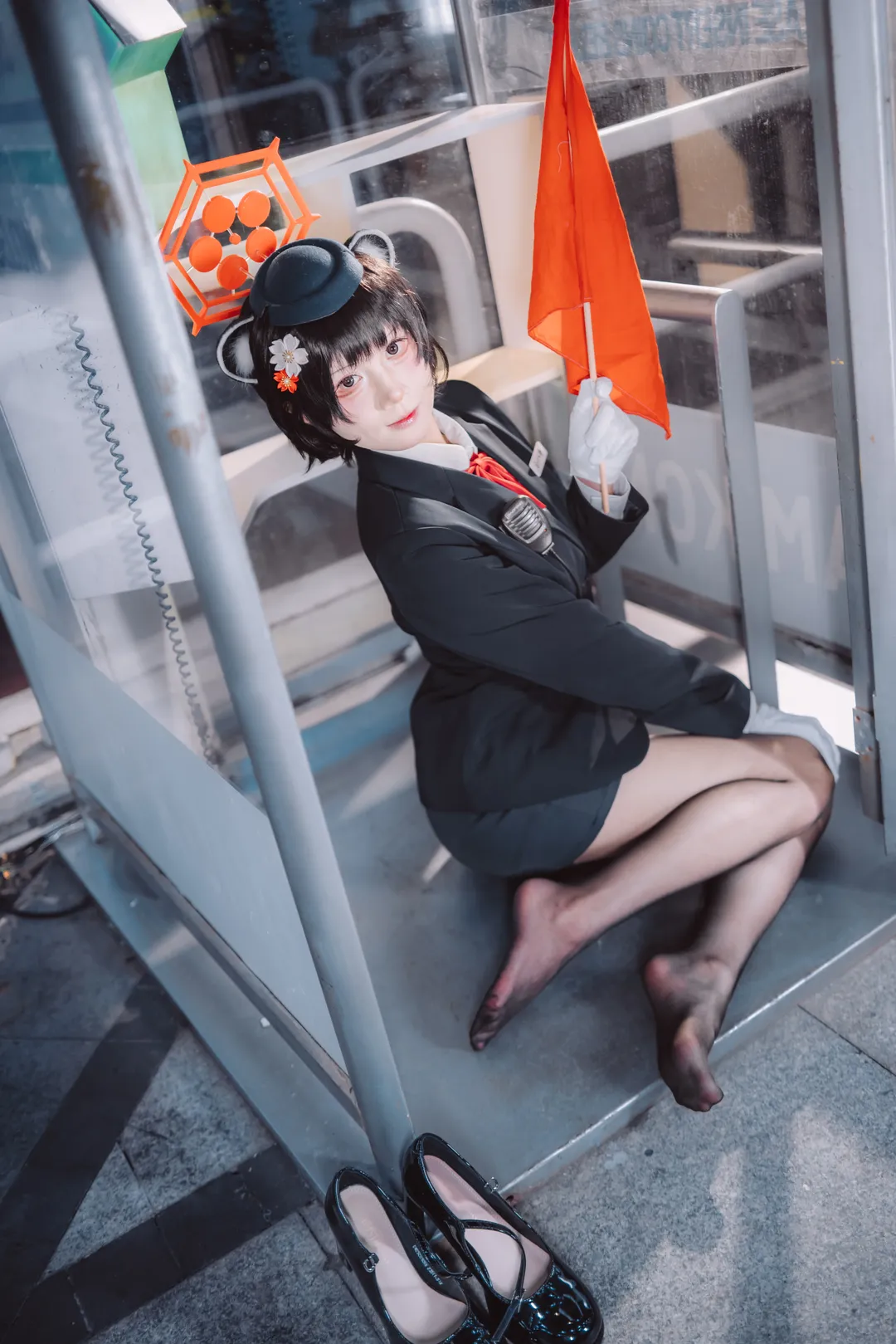 碧蓝档案, cosplay正片, 二次元写真, 黑丝穿搭, 春日椿cos