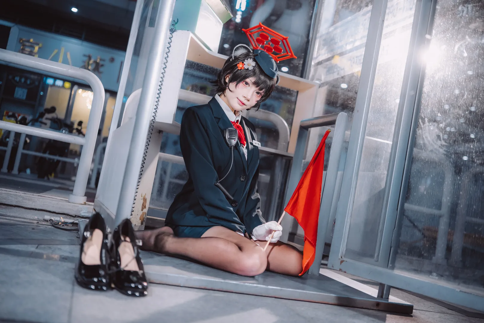 碧蓝档案, cosplay正片, 二次元写真, 黑丝穿搭, 春日椿cos - 第3张