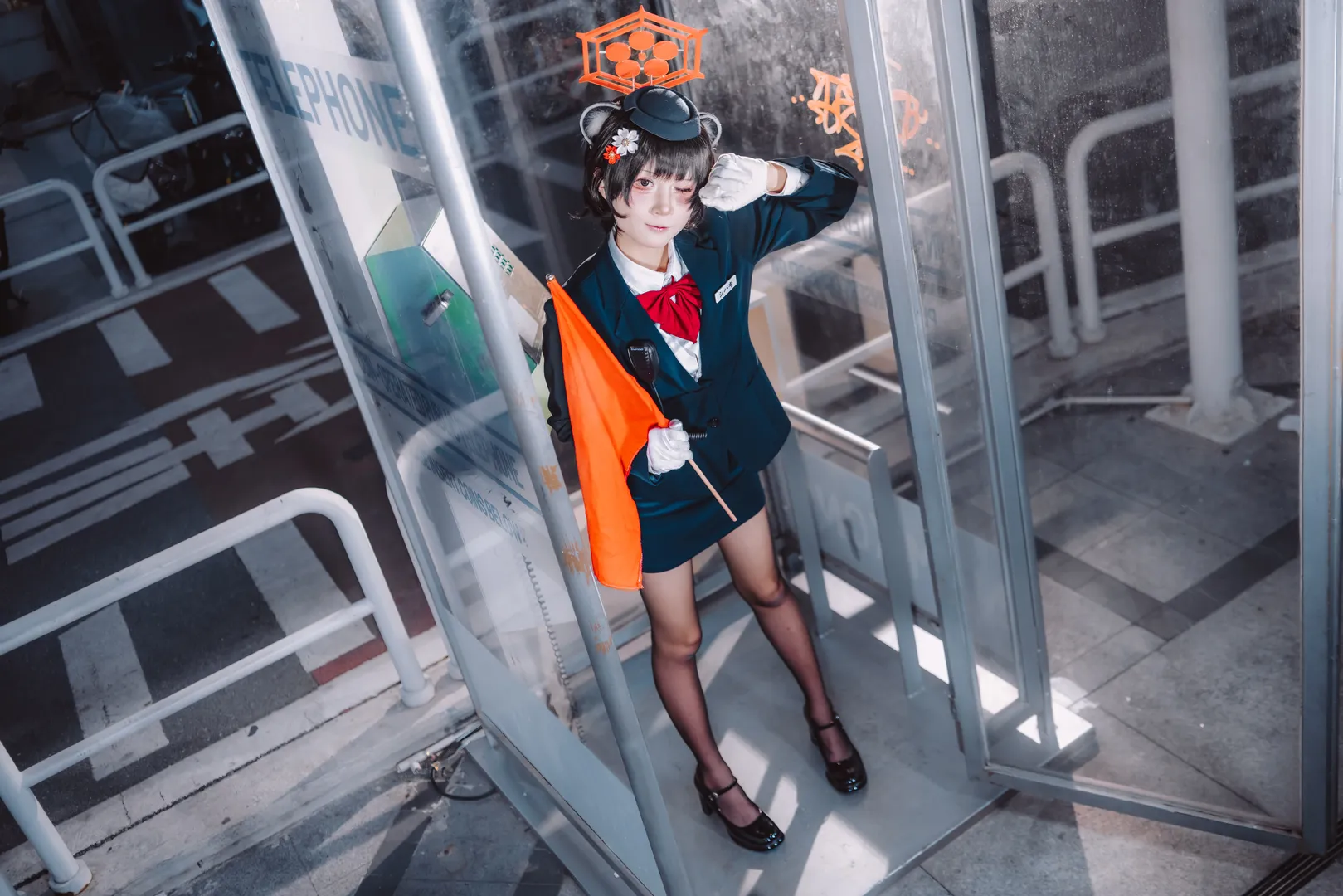 碧蓝档案, cosplay正片, 二次元写真, 黑丝穿搭, 春日椿cos - 第4张