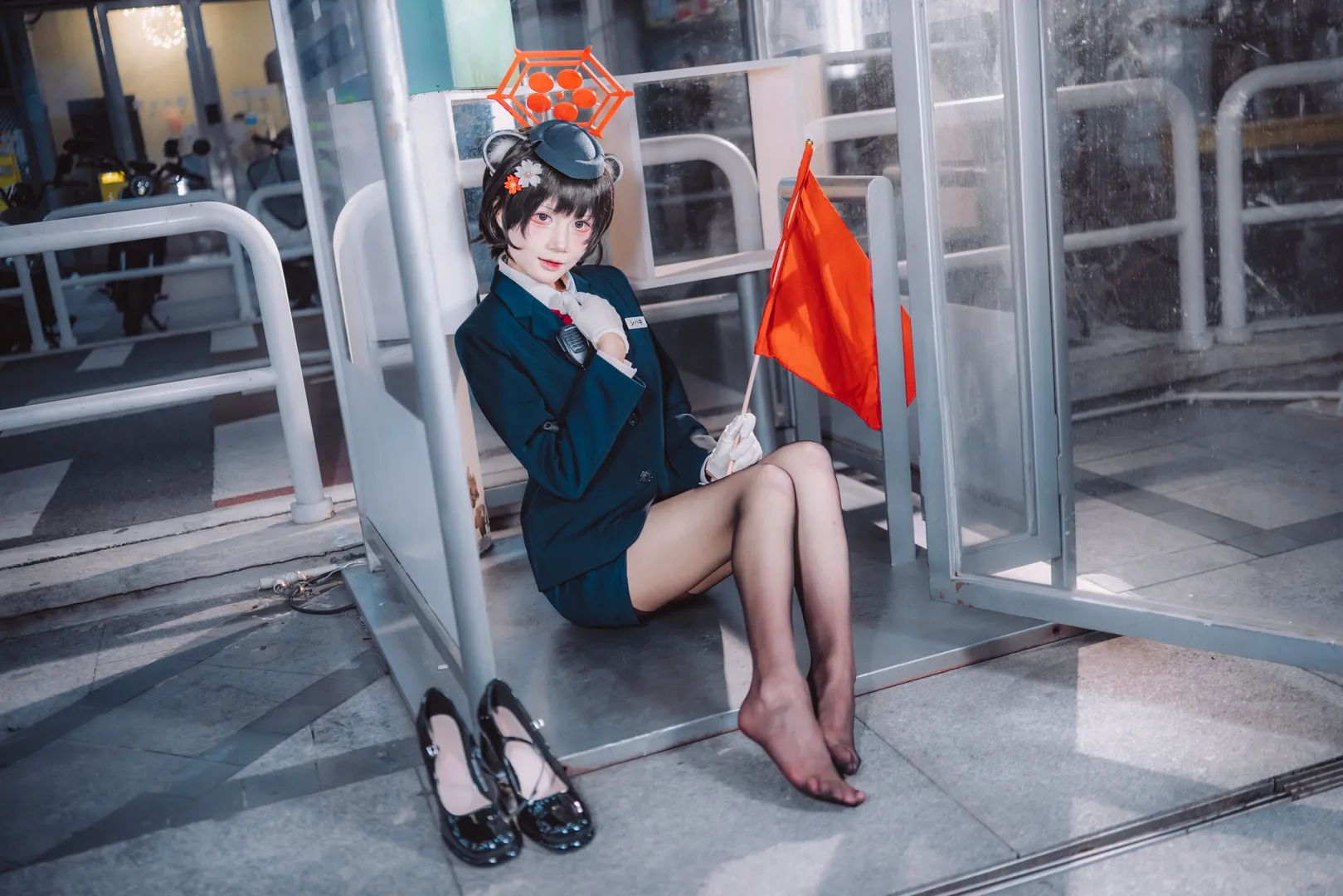 碧蓝档案, cosplay正片, 二次元写真, 黑丝穿搭, 春日椿cos - 第6张