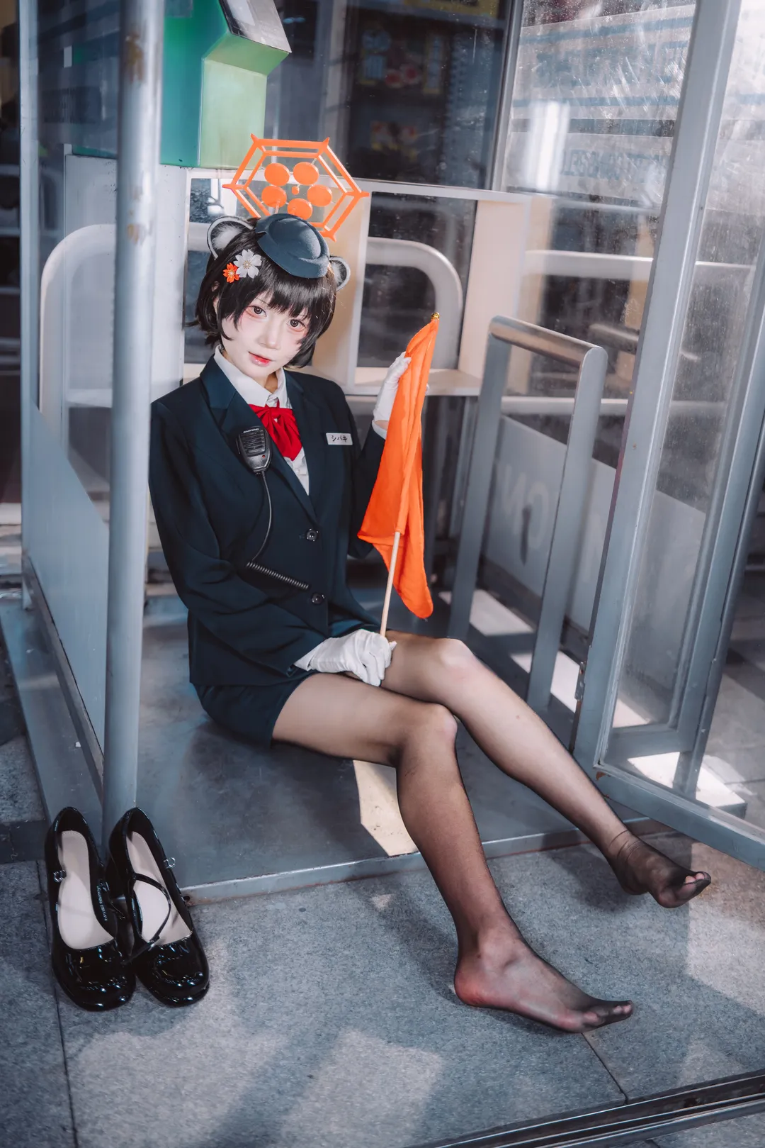 碧蓝档案, cosplay正片, 二次元写真, 黑丝穿搭, 春日椿cos - 第7张