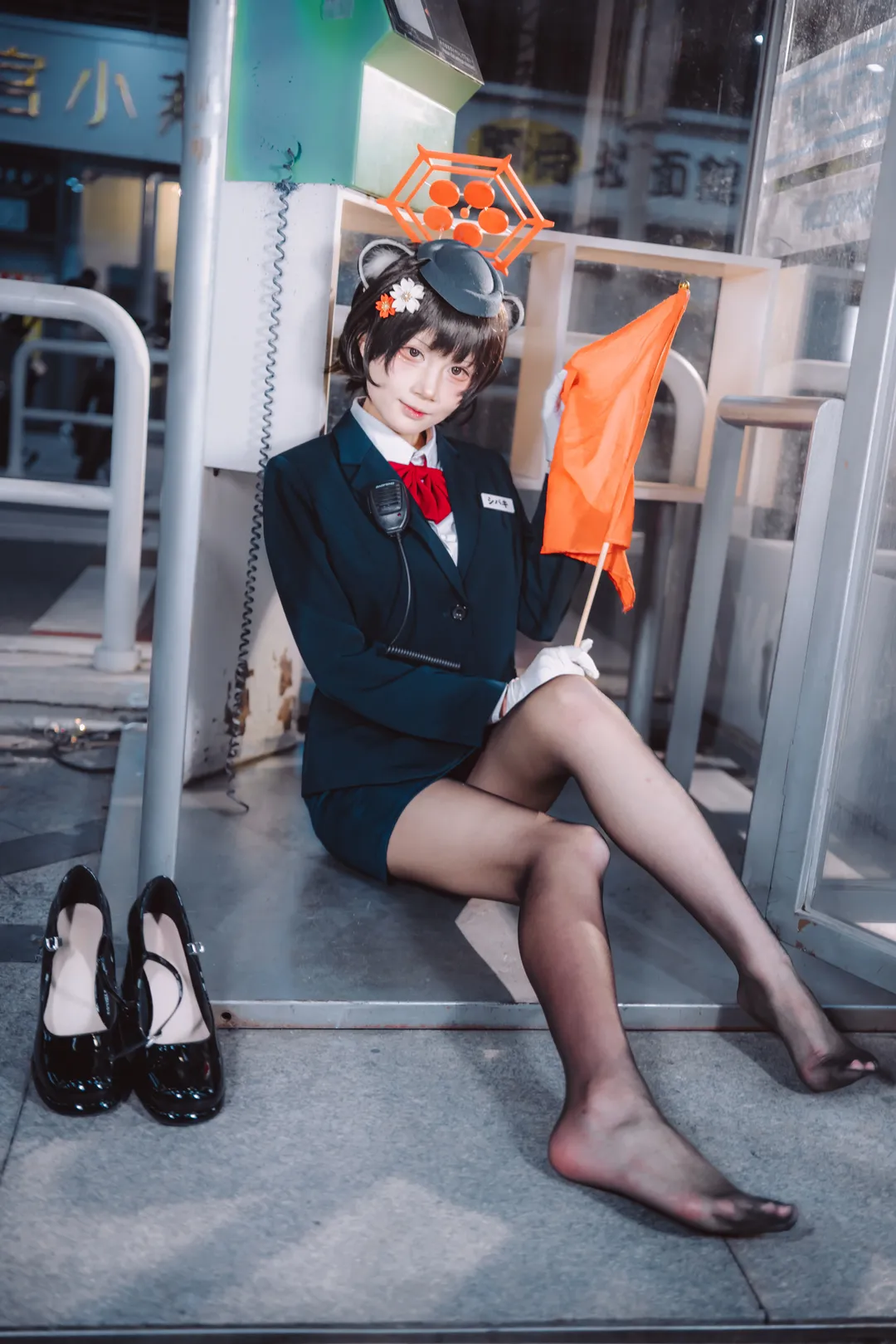 碧蓝档案, cosplay正片, 二次元写真, 黑丝穿搭, 春日椿cos - 第9张