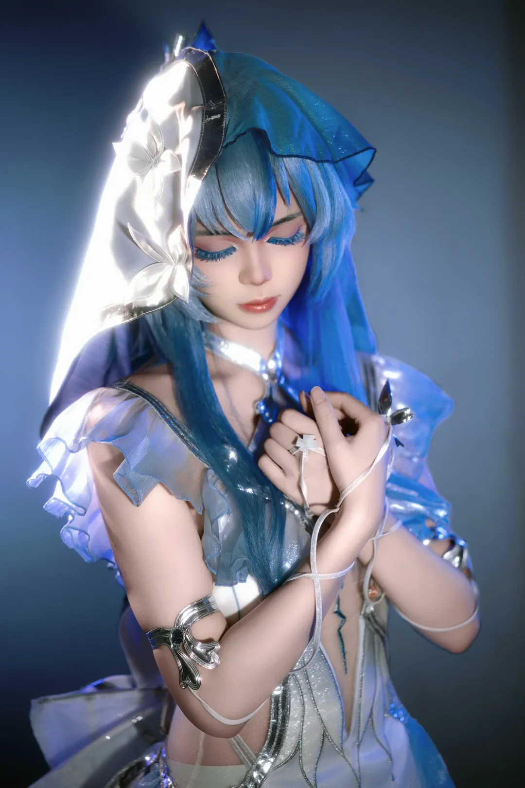 鸣潮, 守岸人cos, 二次元cos, cosplay正片, 蓝发造型 - 第3张