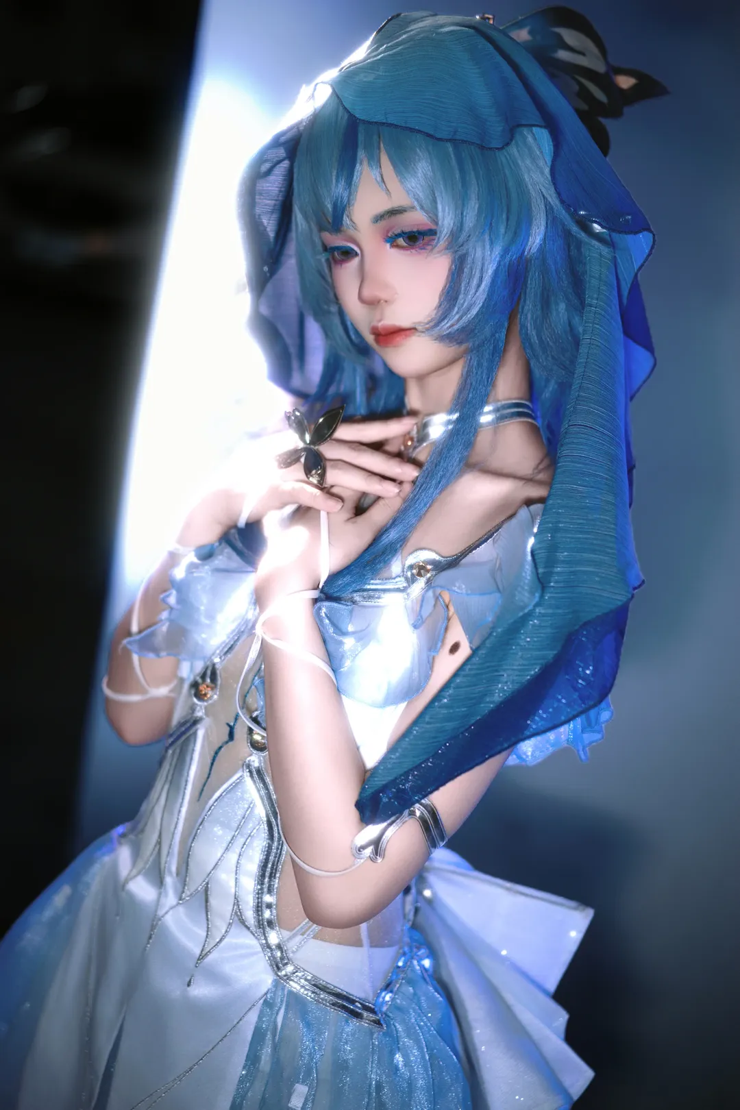 鸣潮, 守岸人cos, 二次元cos, cosplay正片, 蓝发造型 - 第5张