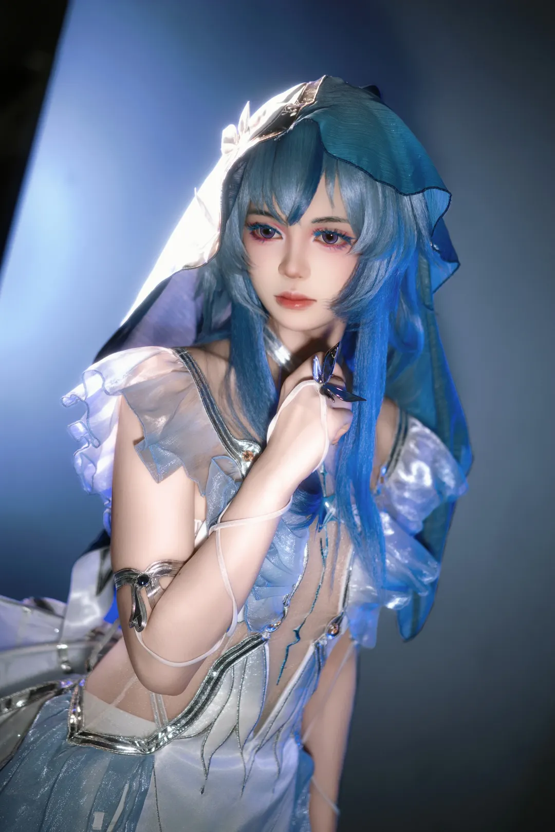 鸣潮, 守岸人cos, 二次元cos, cosplay正片, 蓝发造型 - 第6张