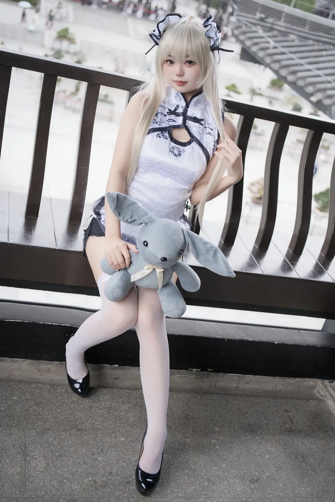 穹妹cos, 緣分的天空, 国风旗袍, cosplay穿搭, 白丝cos - 第2张