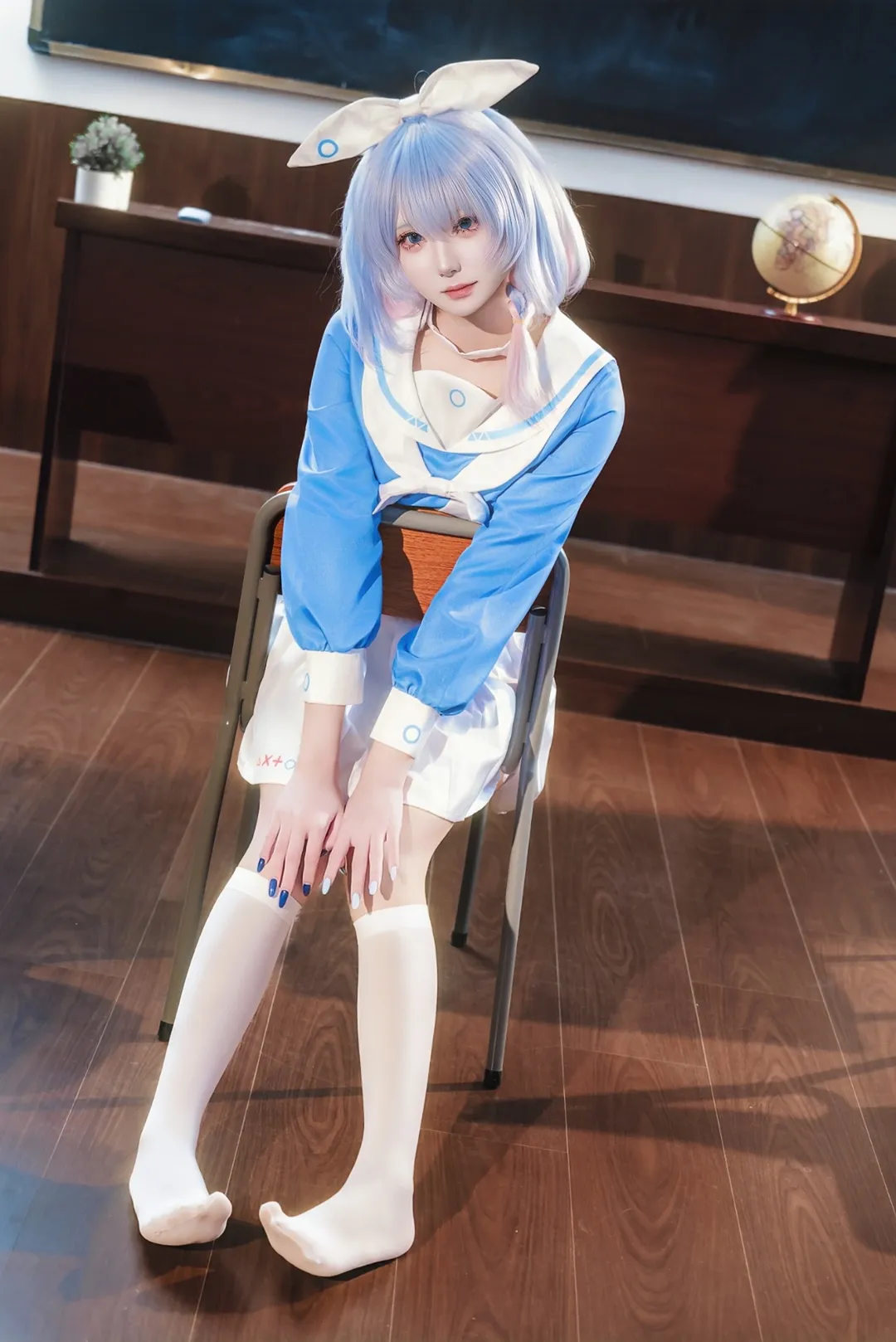 碧蓝档案, 校园cos, jk制服, 阿罗娜cos, 丝袜cos