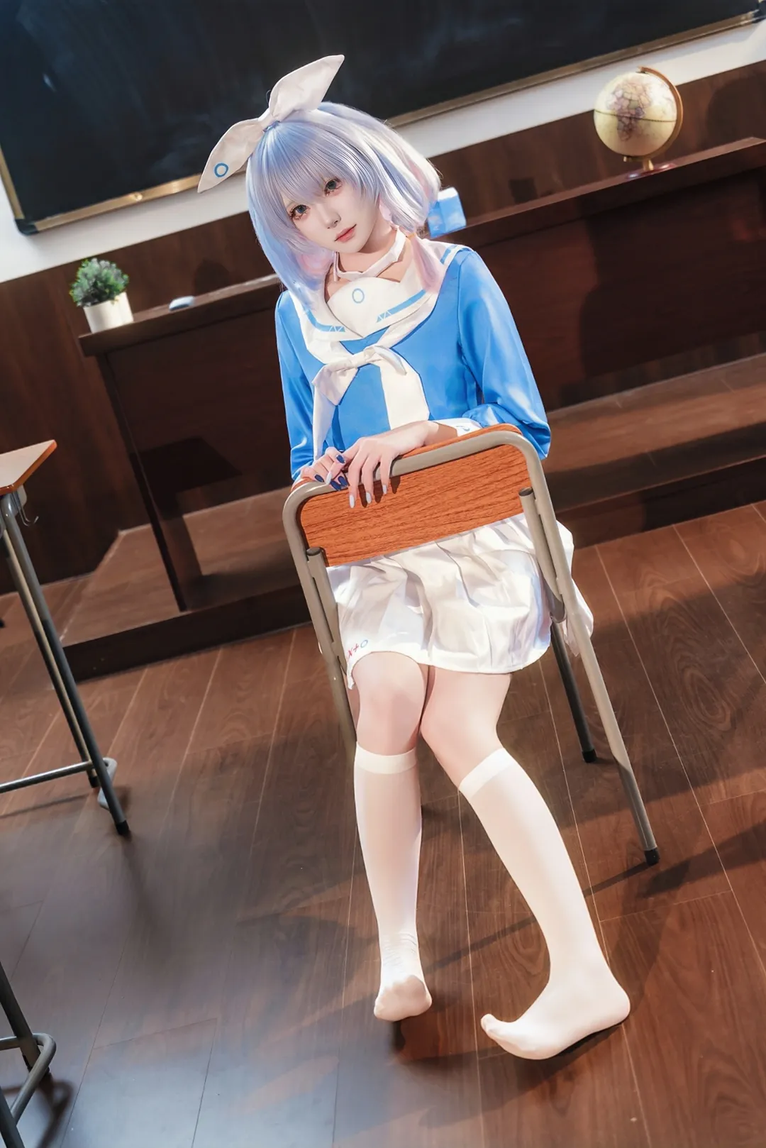碧蓝档案, 校园cos, jk制服, 阿罗娜cos, 丝袜cos - 第8张