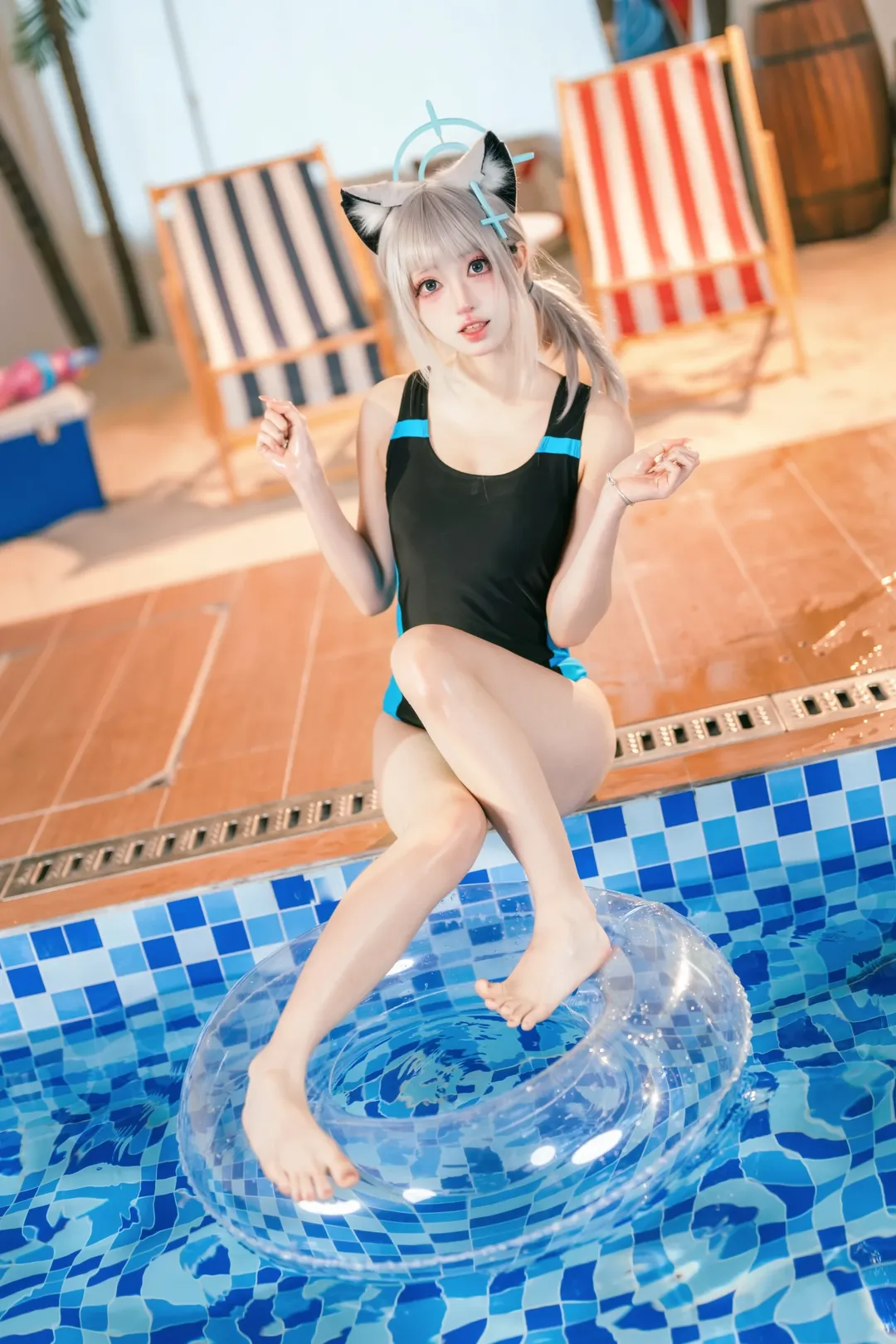 Blue Archive, Anime cosplay, Summer Film, Swimwear photography, Shiroko Sunaookami Cosplay - Image 2