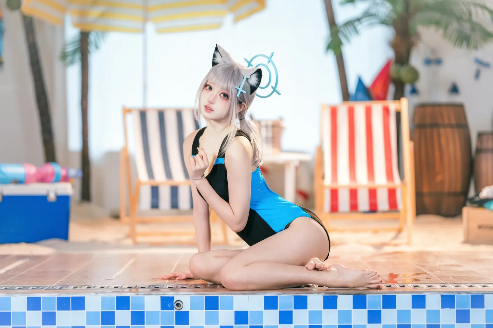 Blue Archive, Anime cosplay, Summer Film, Swimwear photography, Shiroko Sunaookami Cosplay - Image 3