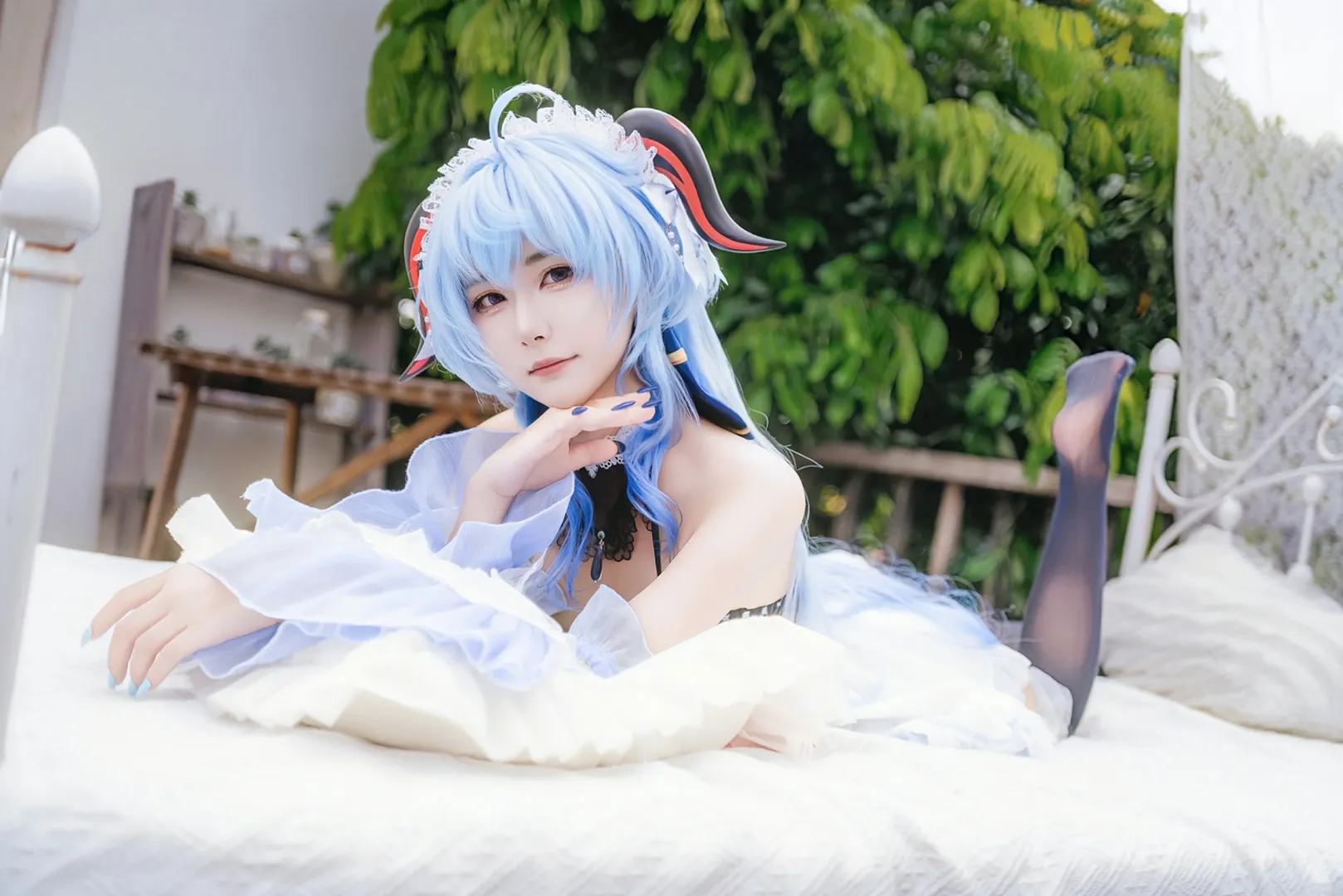 二次元, 原神, 甘雨cos, cosplay, 黑丝 - 第1张