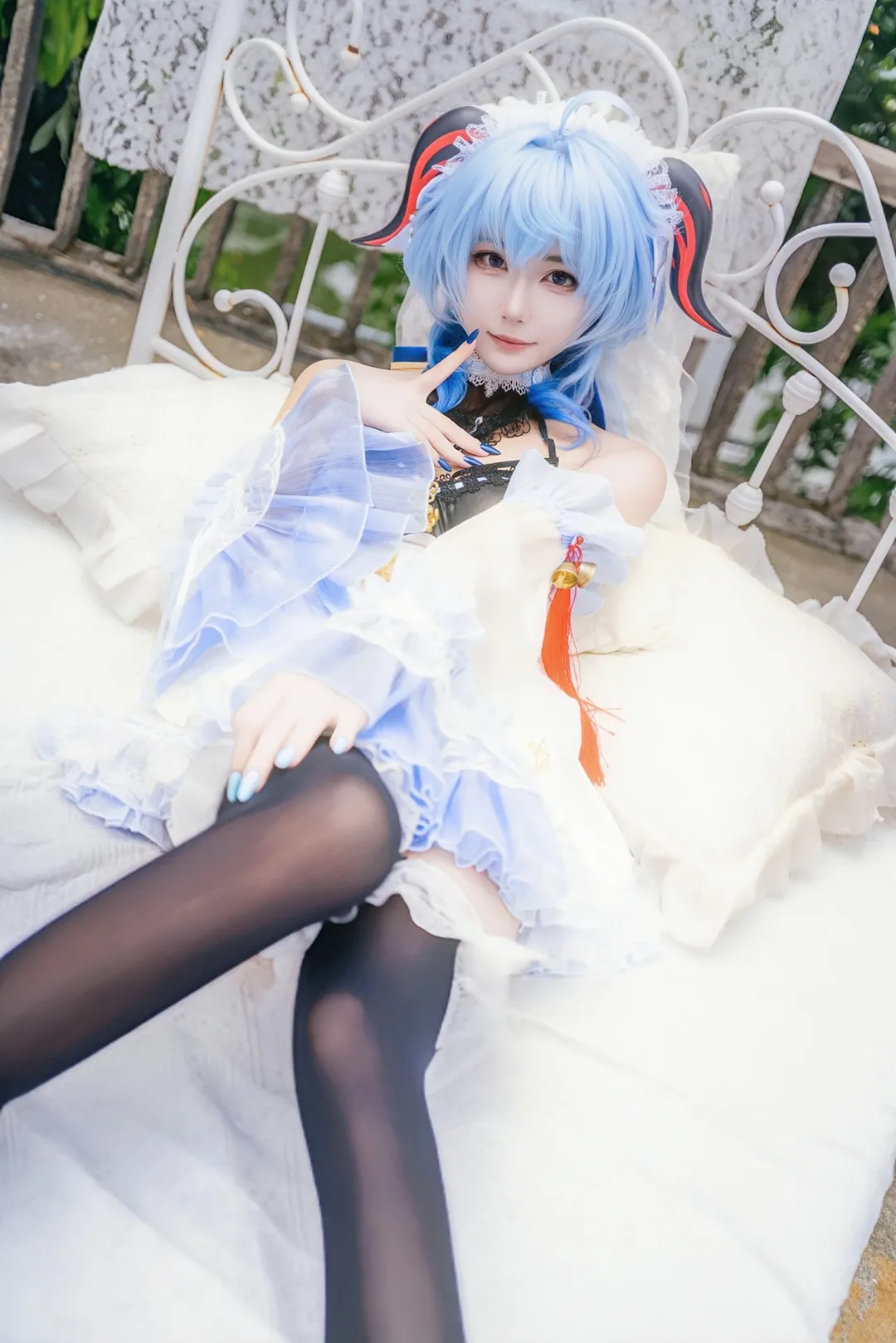 二次元, 原神, 甘雨cos, cosplay, 黑丝