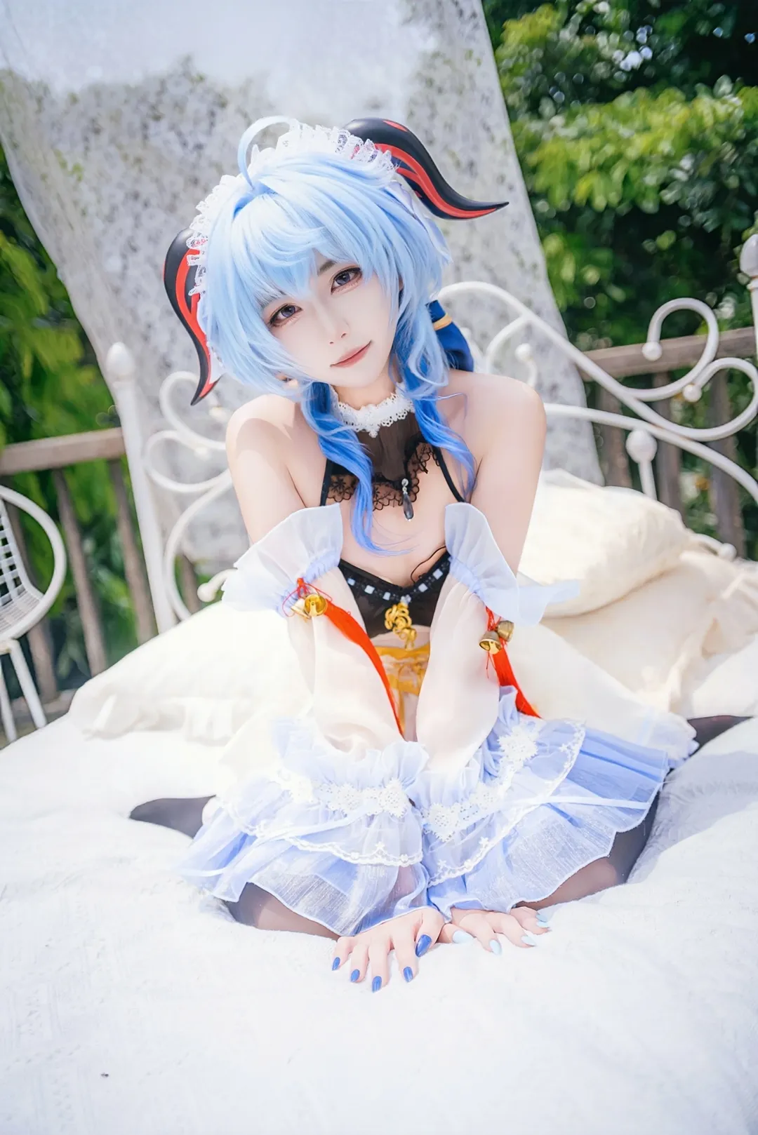 二次元, 原神, 甘雨cos, cosplay, 黑丝 - 第3张