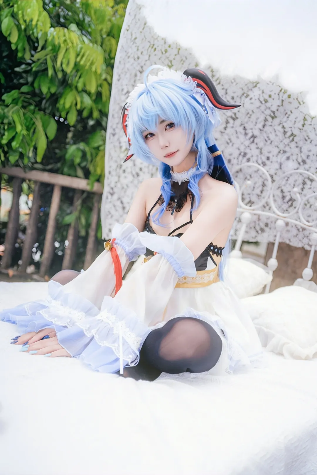 二次元, 原神, 甘雨cos, cosplay, 黑丝 - 第4张