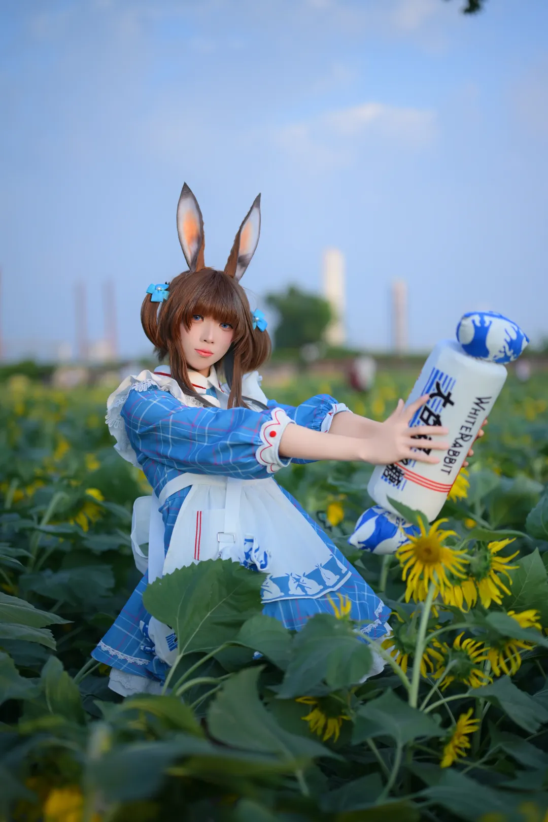 アークナイツ, アーミヤ コスプレ, うさ耳, 白ストッキング, ホワイトラビット - 3枚目