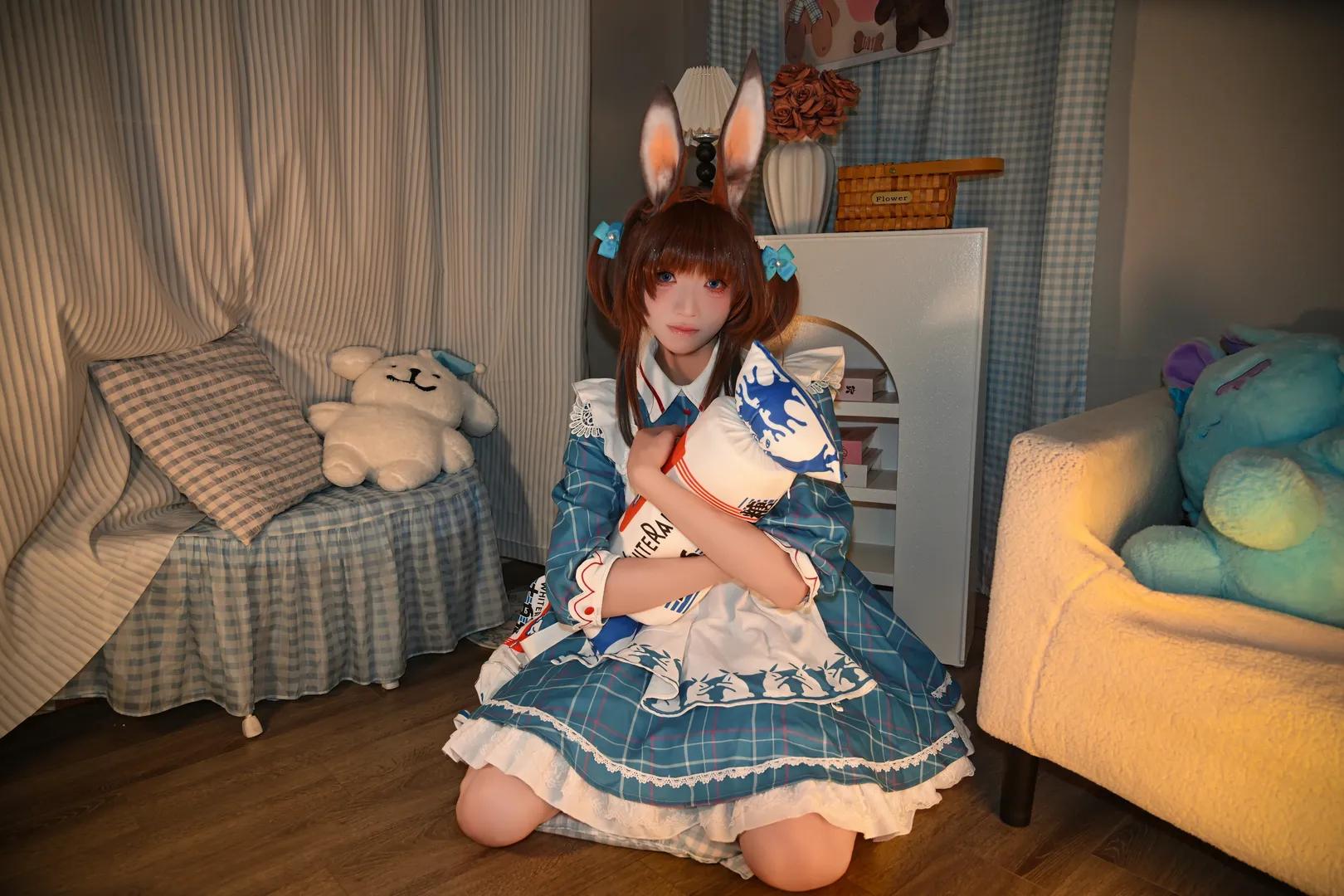 明日方舟, 阿米娅cos, cosplay日常, 二次元写真, 大白兔联动 - 第5张