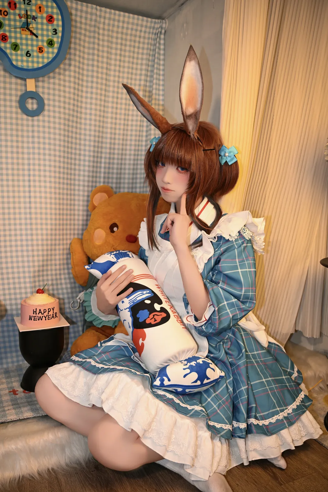 明日方舟, 阿米娅cos, cosplay日常, 二次元写真, 大白兔联动 - 第6张