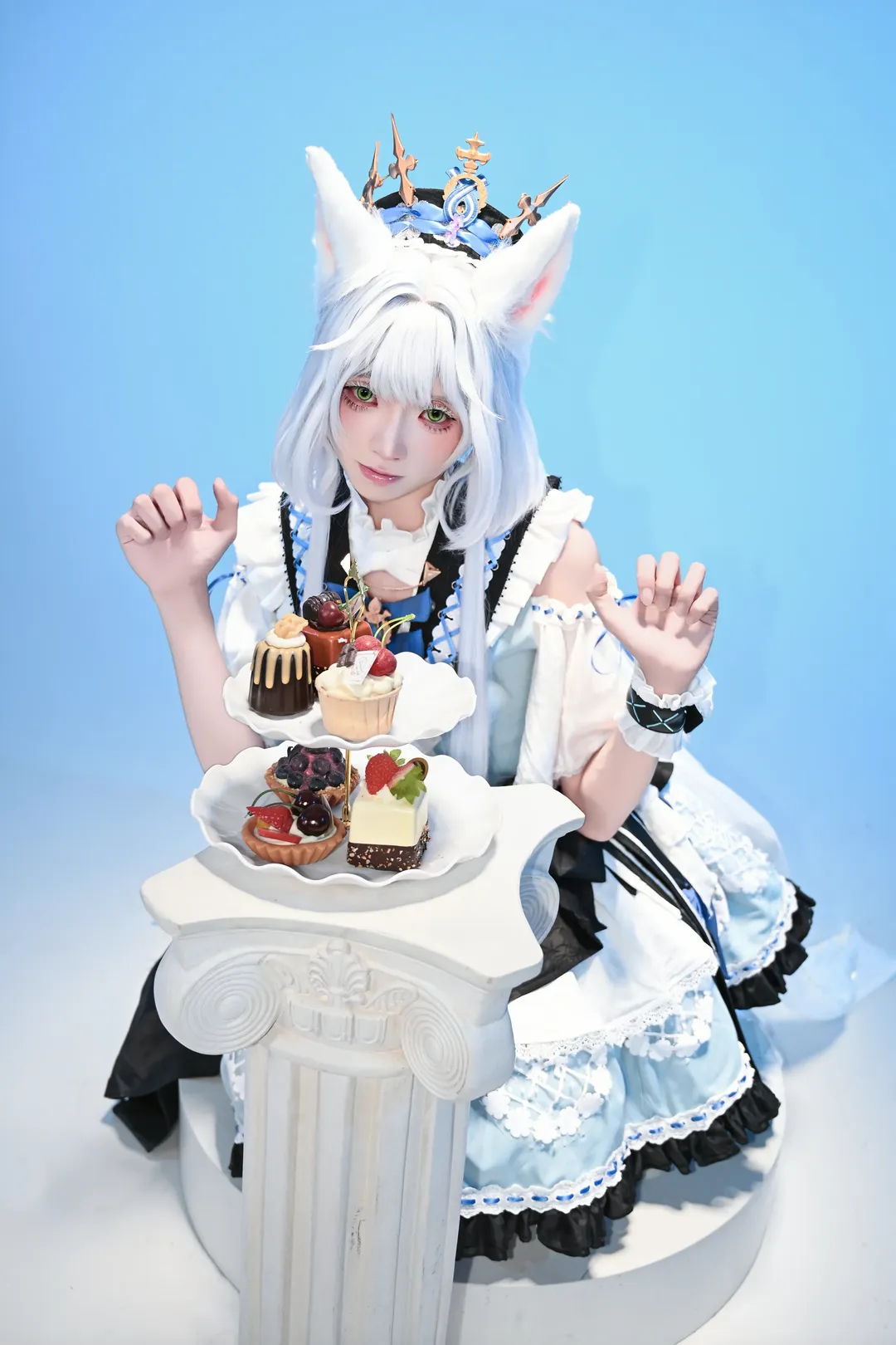 明日方舟, cosplay正片, 白棚摄影, 迷迭香cos, 迷迭香轻盈一梦 - 第5张