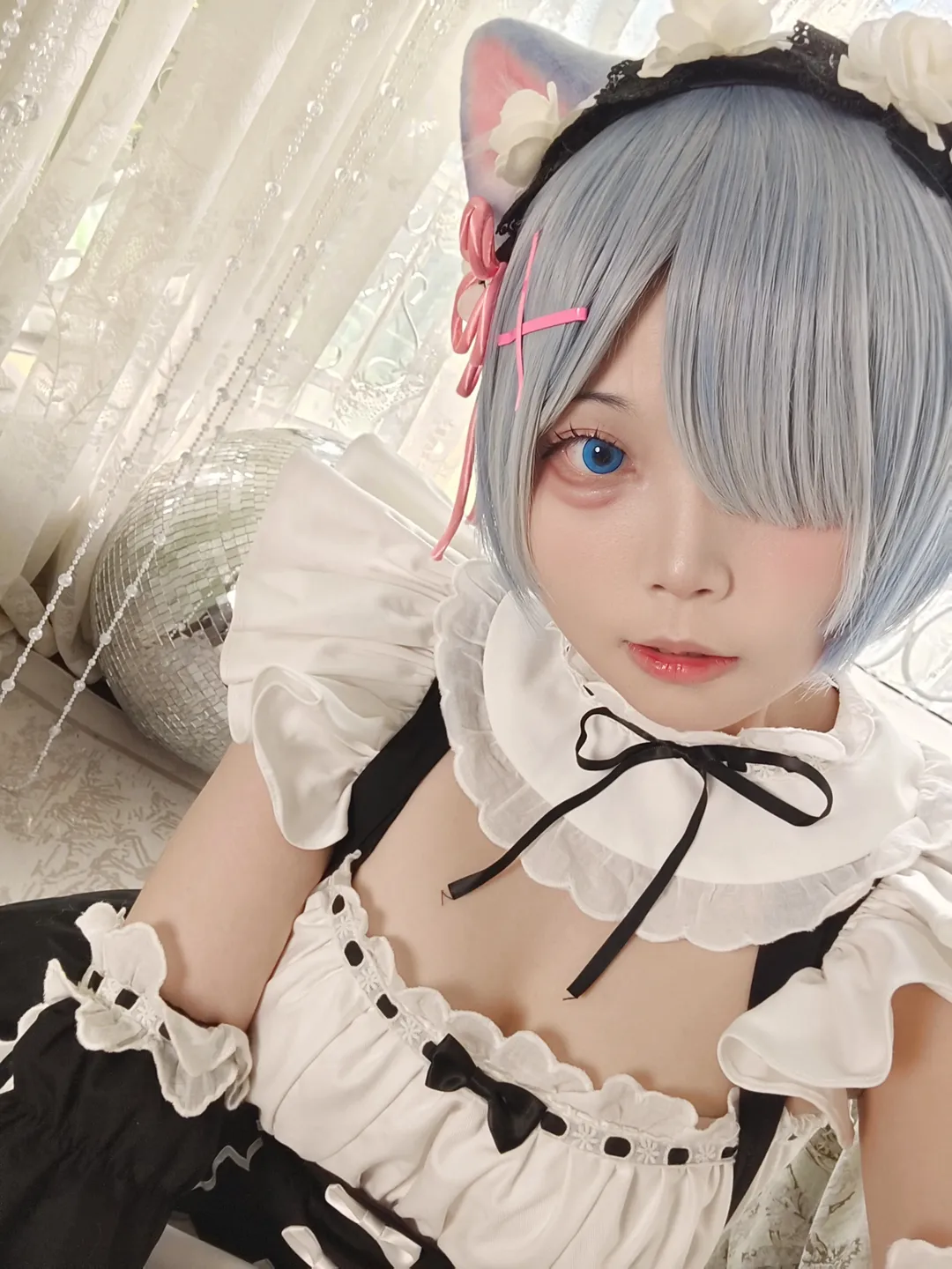 女仆装, 从零开始的异世界生活, 二次元cosplay, 蕾姆cos, 猫耳女仆