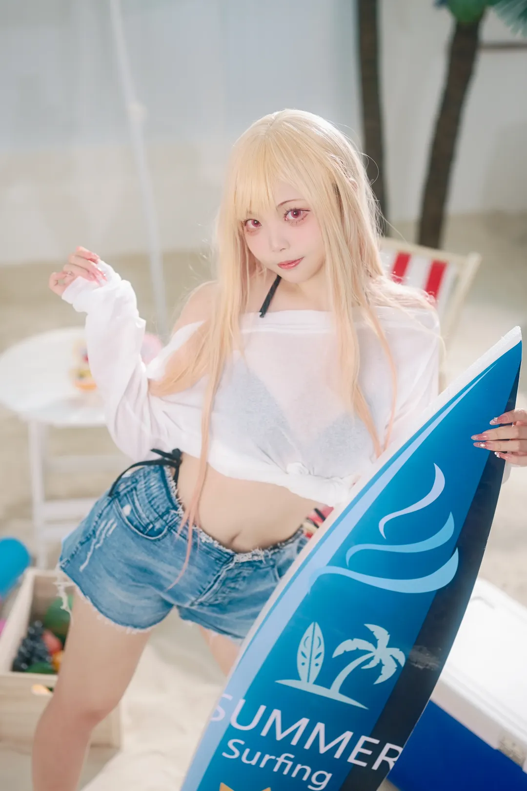 Cosplay photography, Marin Kitagawa cosplay, My Dress-Up Darling, Japanese cute items, Poolside swimsuit - Image 3