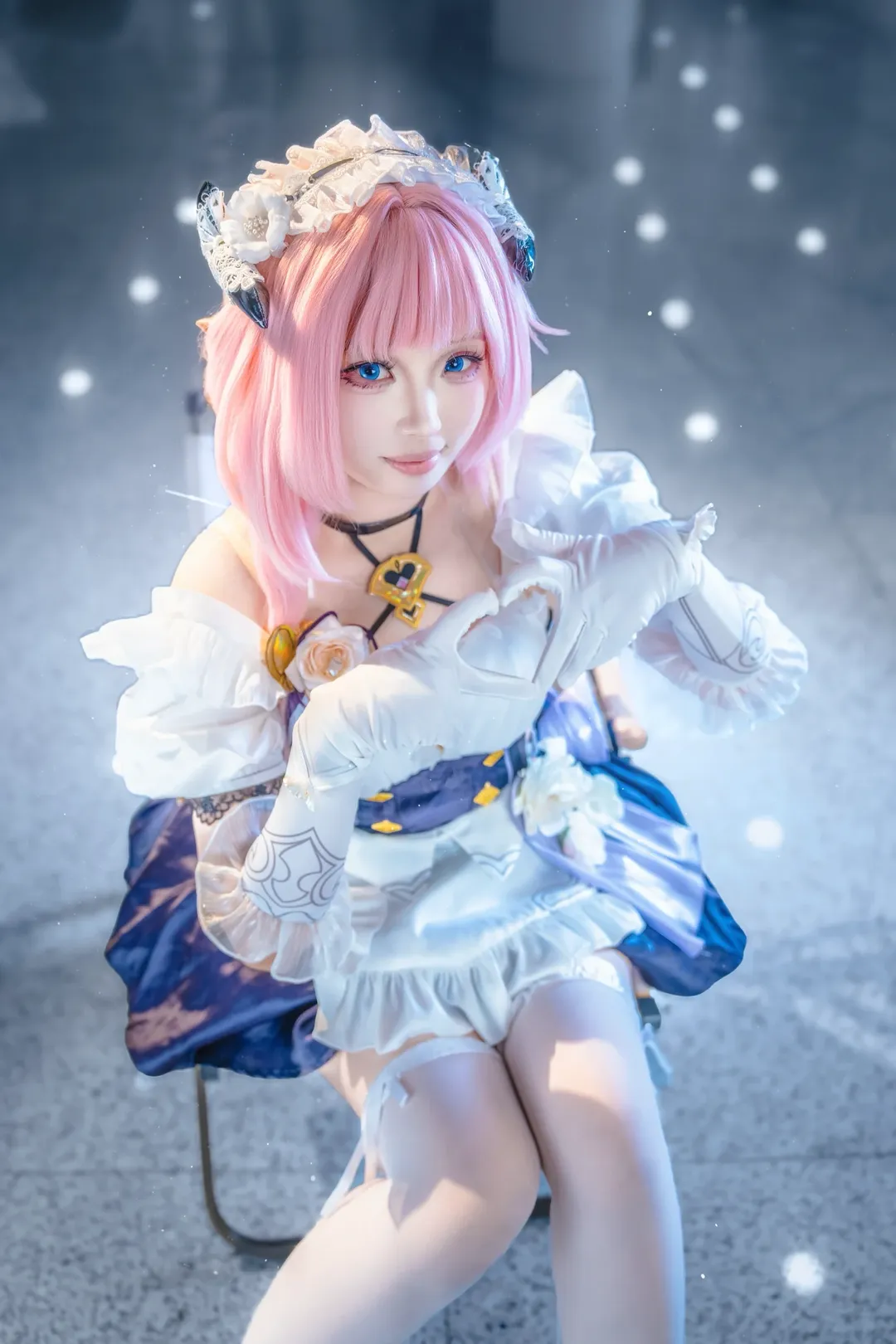 爱莉希雅cos, 二次元少女, 崩坏三, 白丝, cosplay摄影 - 第3张