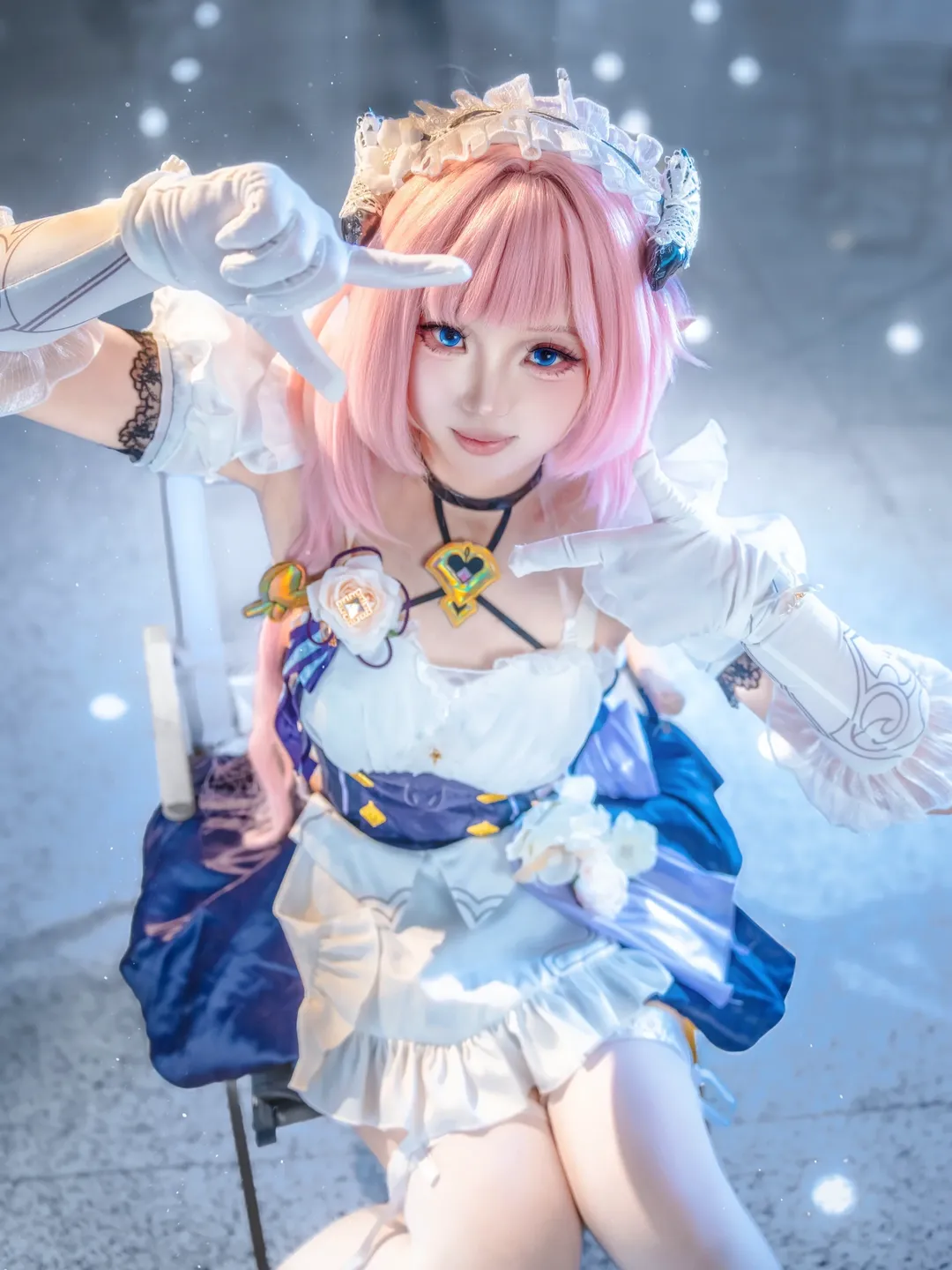 爱莉希雅cos, 二次元少女, 崩坏三, 白丝, cosplay摄影 - 第4张