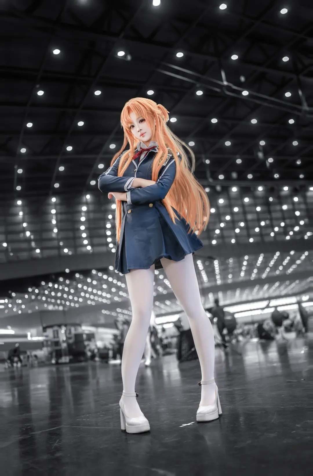漫展, 亚丝娜cos, 刀剑神域, 白丝, 制服 - 第3张