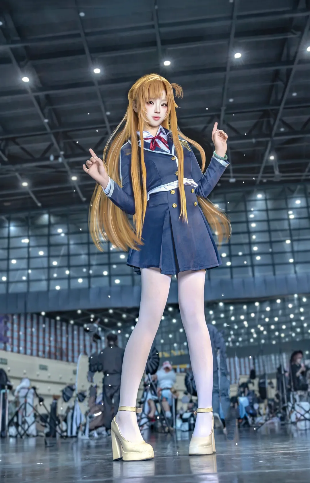 2D, Convention photography, Asuna cosplay, Sword Art Online, White stockings