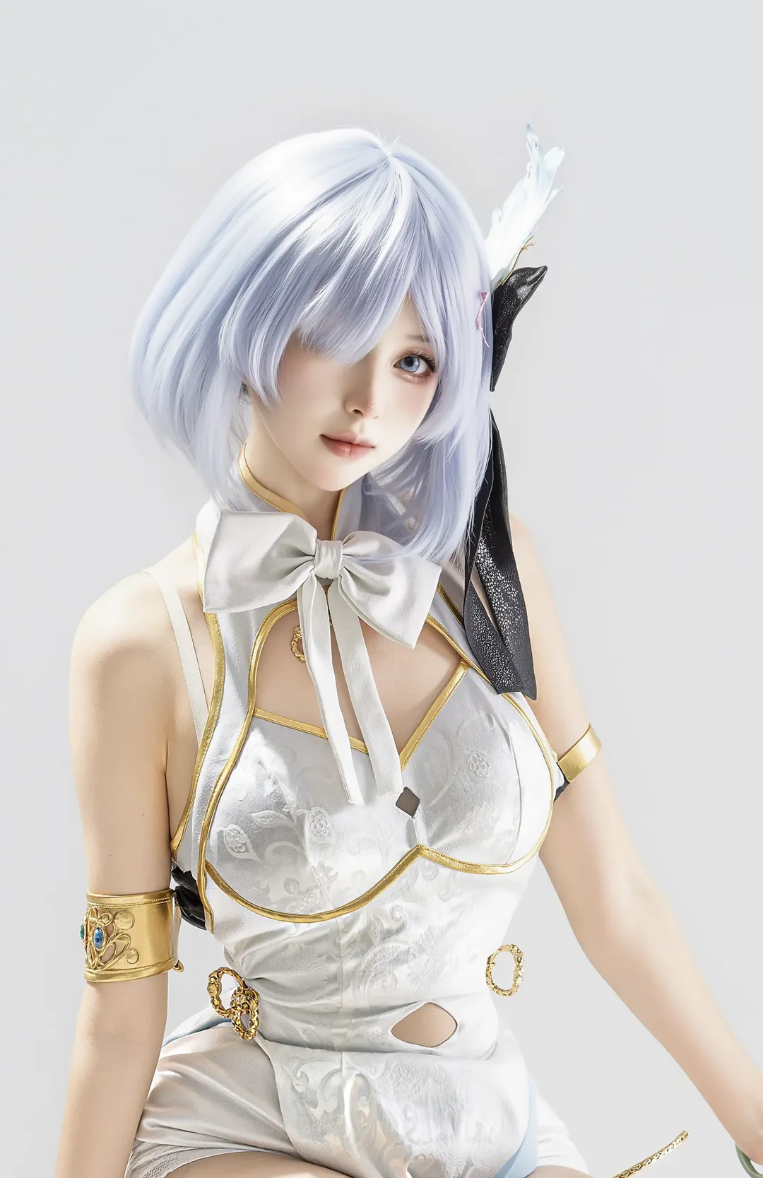 二次元, cosplay, 蕾姆cos, 白色礼服, 从零开始异世界 - 第2张