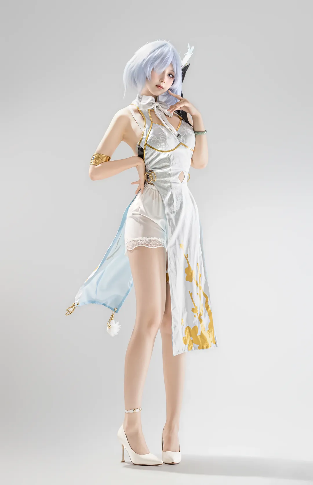 二次元, コスプレ, レム コスプレ, 白いドレス, Re:ゼロから始める異世界生活