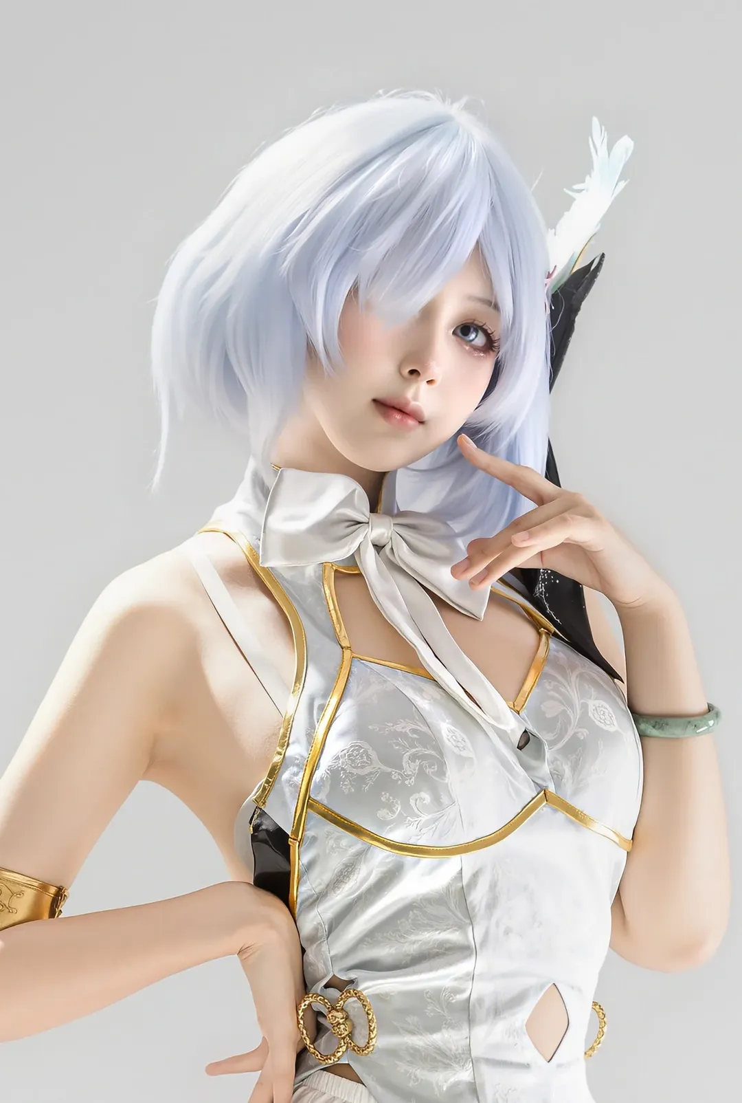 二次元, cosplay, 蕾姆cos, 白色礼服, 从零开始异世界 - 第4张