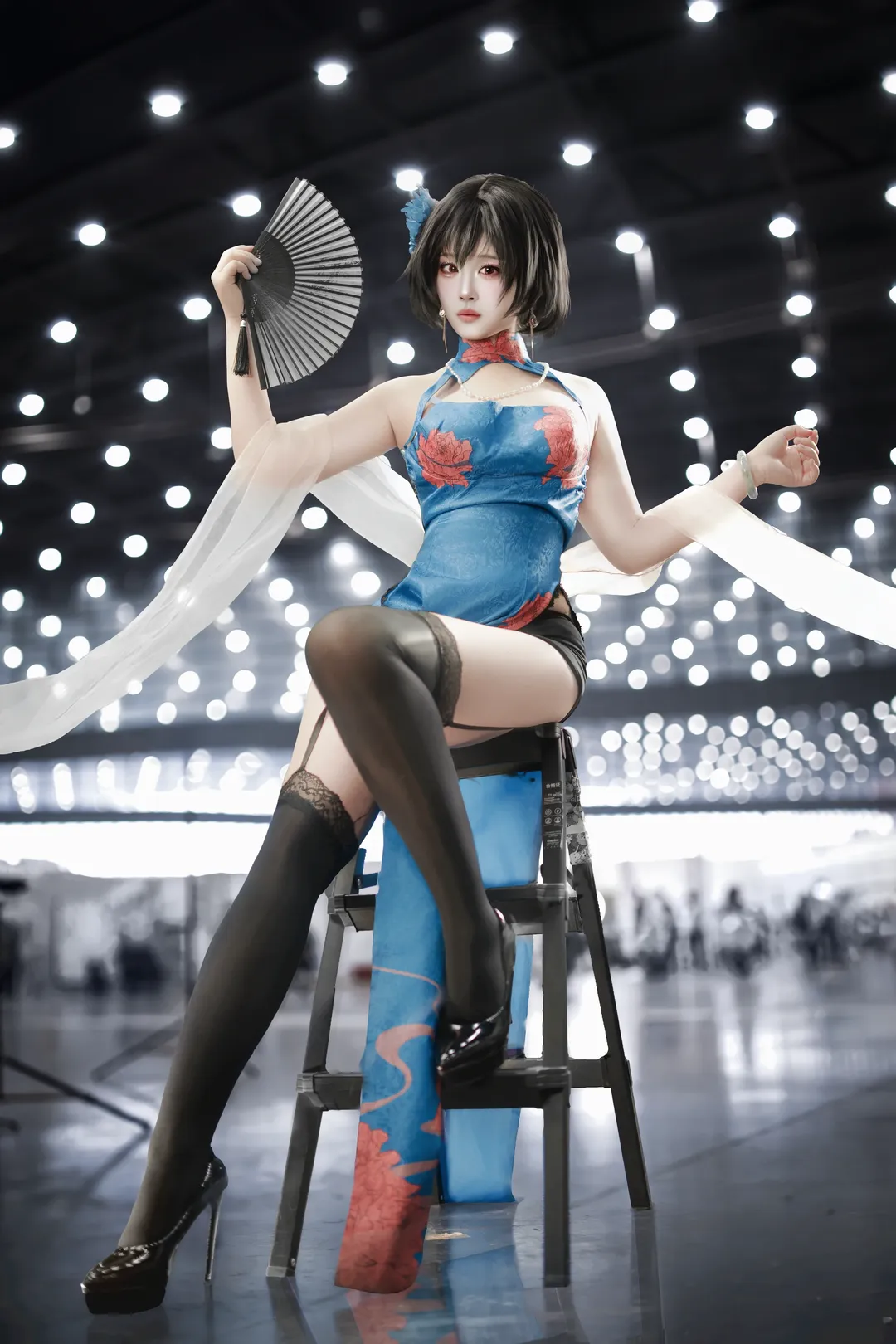 碧蓝航线, 漫展返图, 国风cosplay, 建武cos, 蕾丝过膝袜