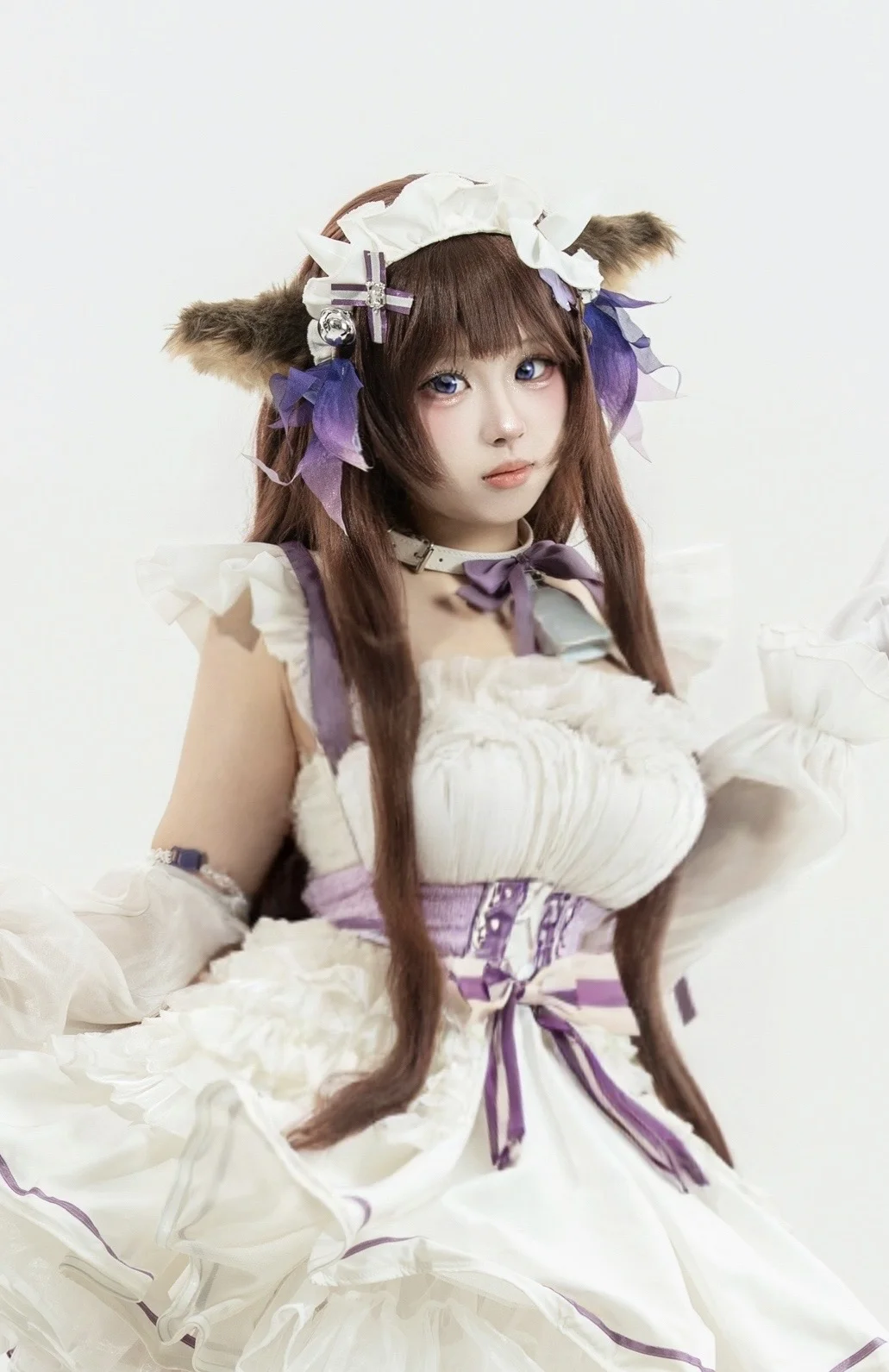 碧蓝航线, 二次元cosplay, 樫野cos, 白丝穿搭, 兽耳女仆 - 第2张