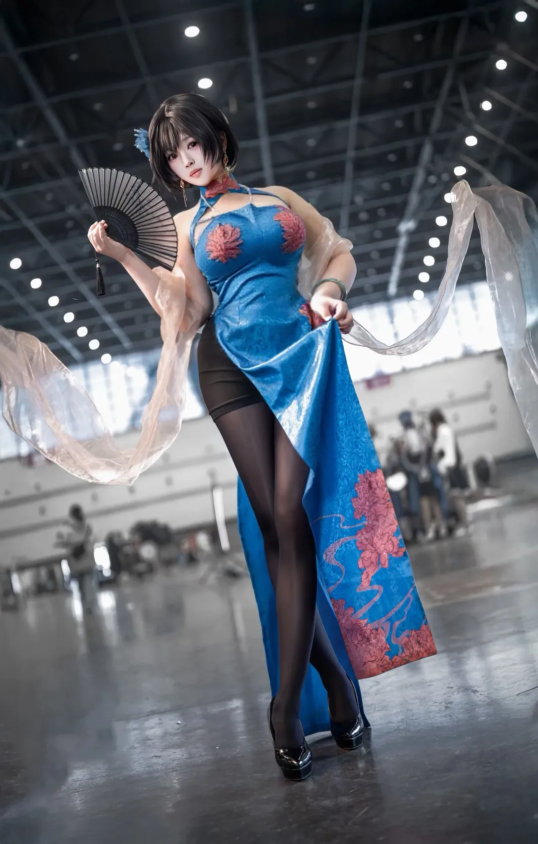 Anime-style photography, Azur Lane, Convention photos, Chinese-style Qipao, Chien Wu cosplay