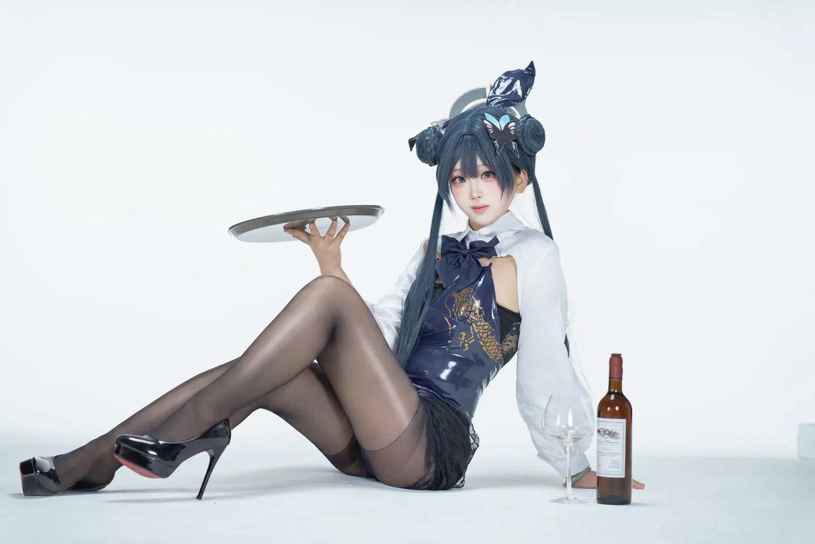 蔚蓝档案, 妃咲cos, cosplay摄影, 黑丝穿搭, 二次元c服