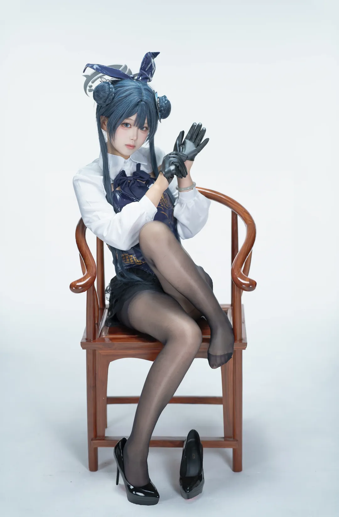 蔚蓝档案, 妃咲cos, cosplay摄影, 黑丝穿搭, 二次元c服 - 第2张