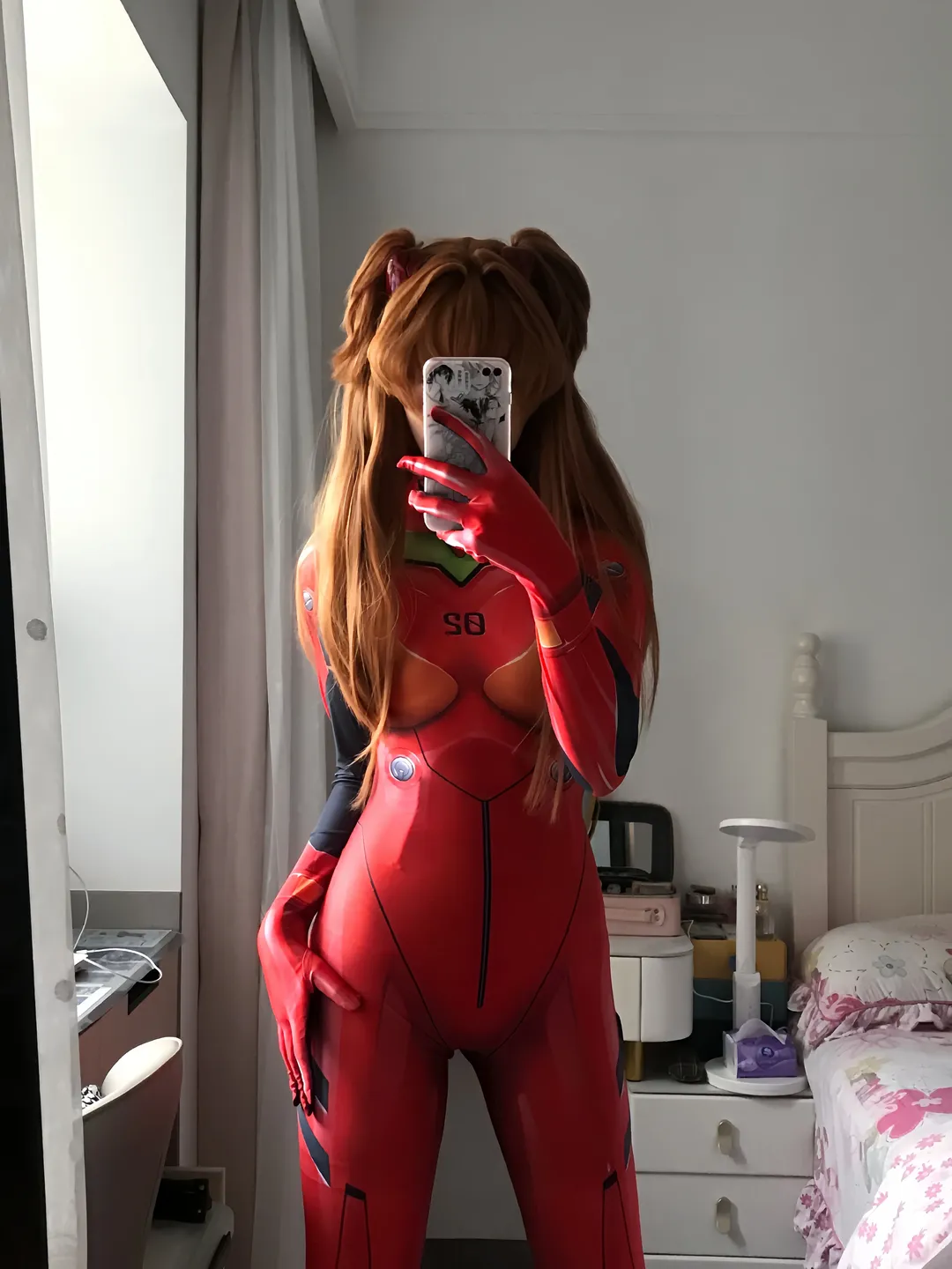 アスカコスプレ, 二次元ファッション, コスプレ試着, 赤いボディスーツ, 新世紀エヴァンゲリオンEVA - 3枚目