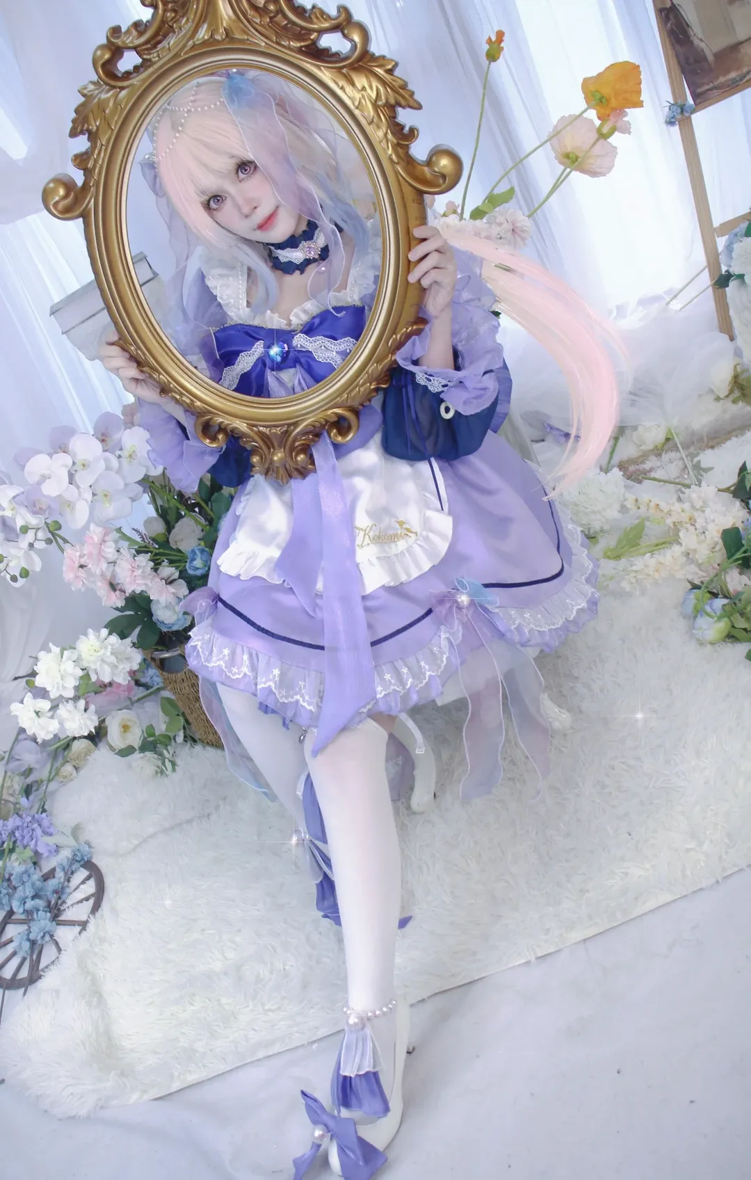 Cosplay insights, White thigh-highs outfit, Lolita cosplay, Straight out of camera, Appearance anxiety