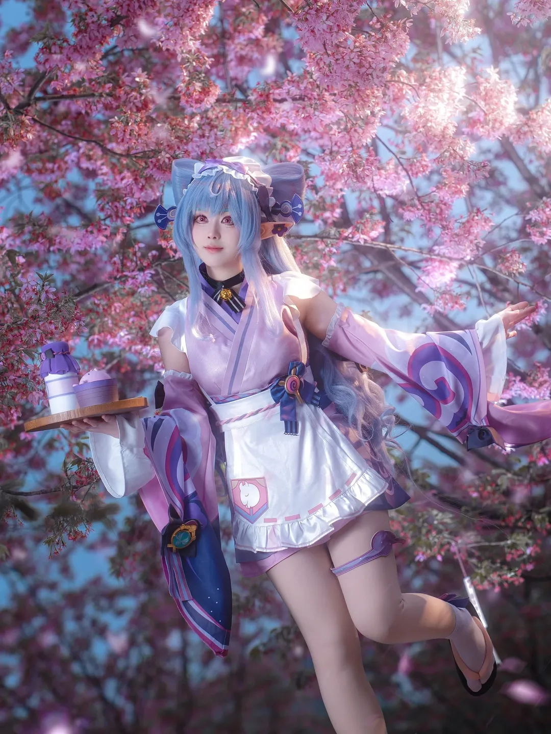 原神, 二次元摄影, 和风少女, 樱花写真, 梦见月瑞希cos