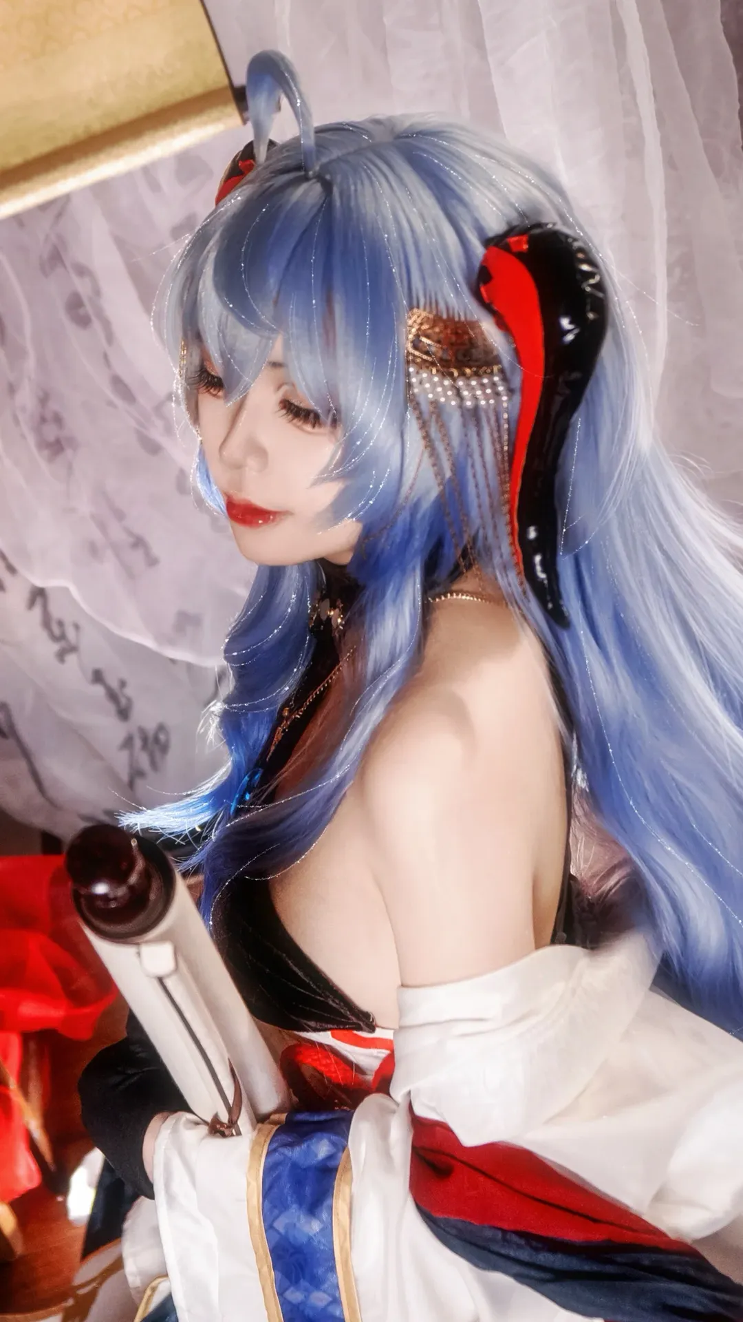 原神, 甘雨cos, 古風攝影, Cosplay返圖, 素雪銀霜