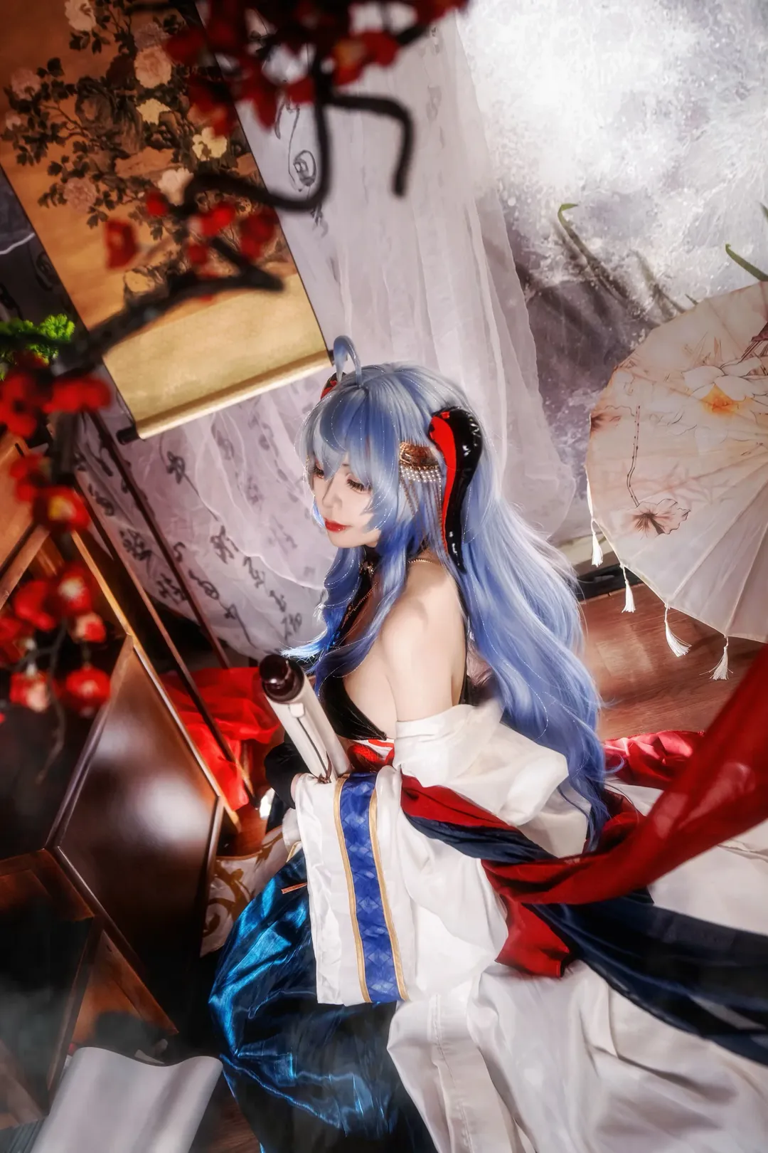 原神, 甘雨cos, 古风摄影, Cosplay返图, 素雪银霜 - 第2张