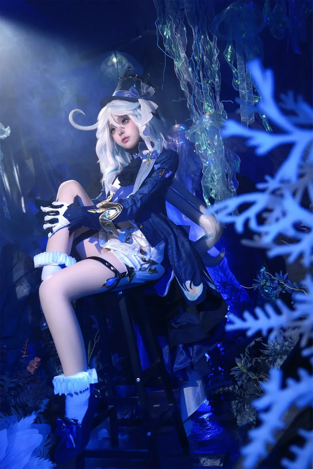 原神, 芙宁娜cos, 水神cos, 黑丝cos, 芙宁娜生日快乐 - 第1张