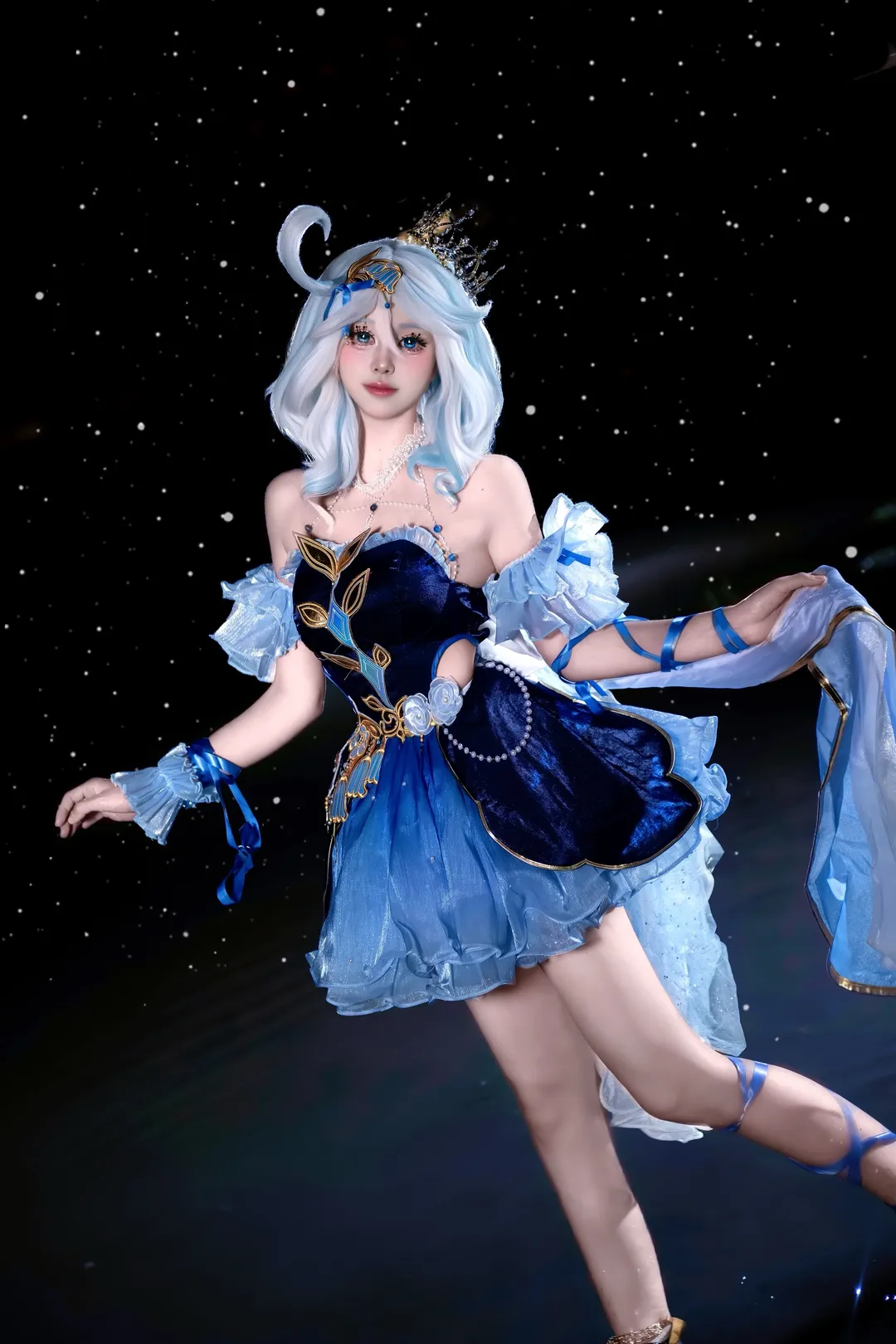 原神, 芙宁娜cos, 水神cos, 黑丝cos, 芙宁娜生日快乐 - 第3张