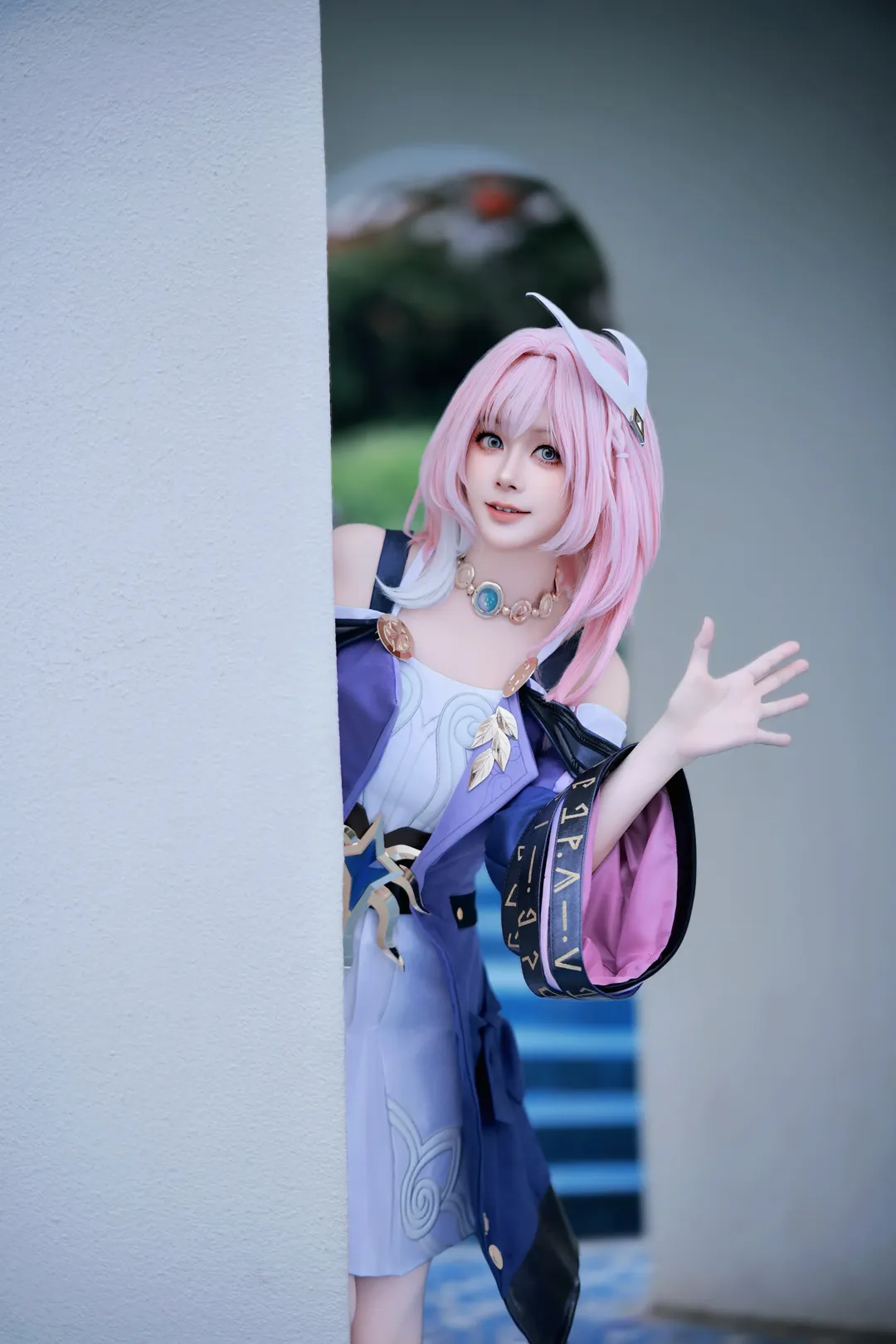 昔涟cos, 崩坏星穹铁道, 外景拍摄, cosplay日常, 白色连裤袜 - 第1张