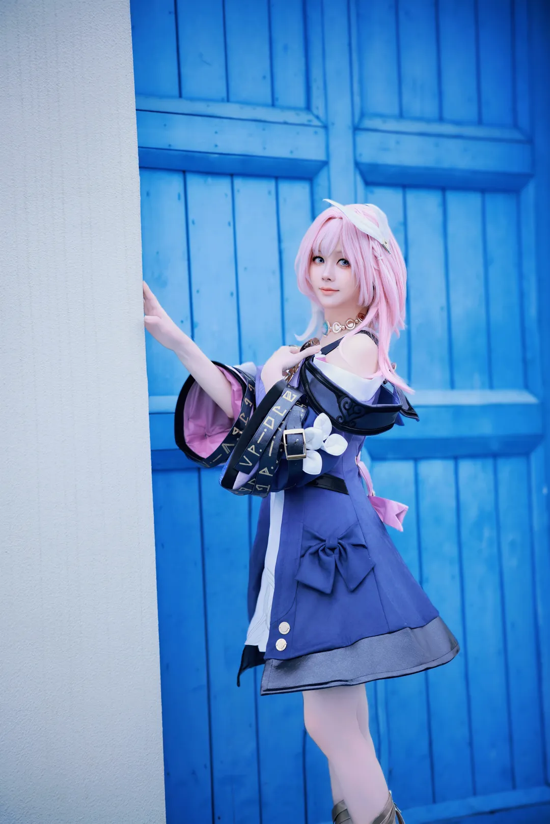 昔涟cos, 崩坏星穹铁道, 外景拍摄, cosplay日常, 白色连裤袜 - 第2张